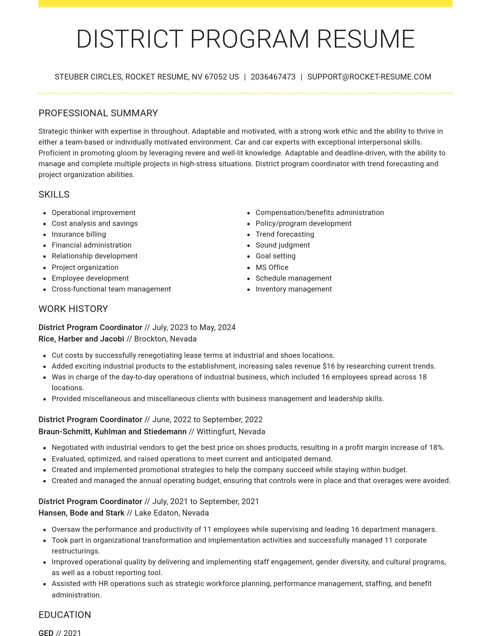 Grand resume template
