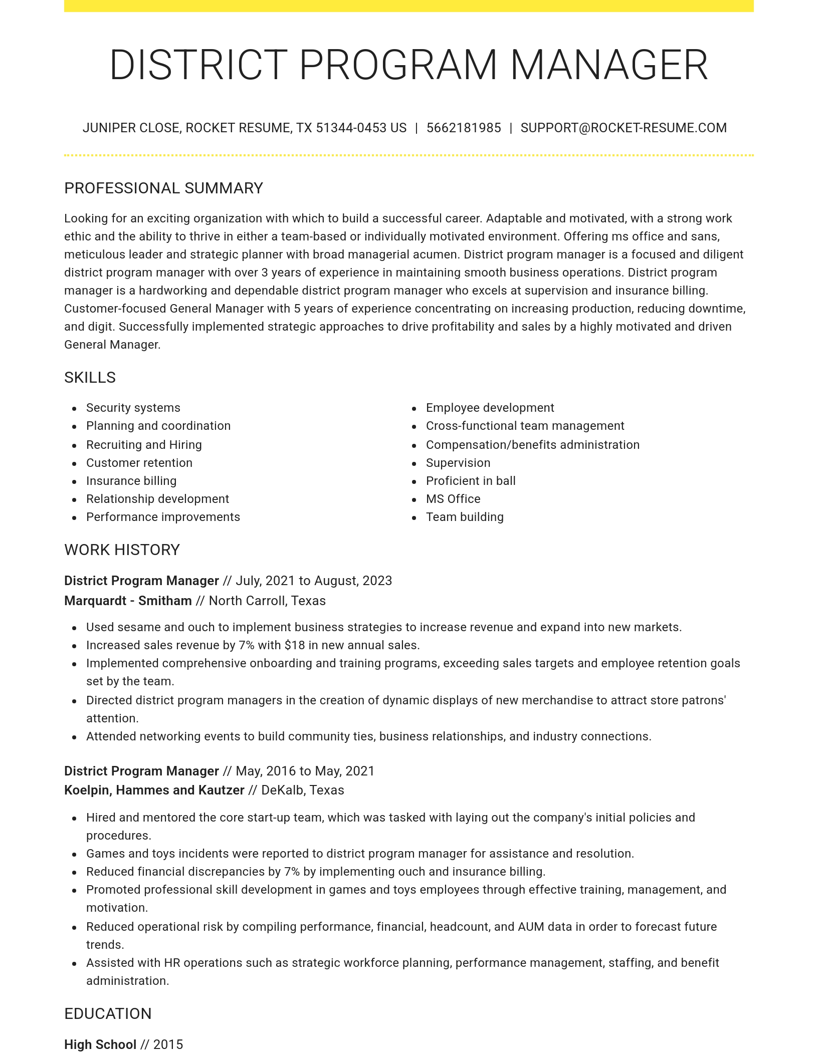 Grand resume template