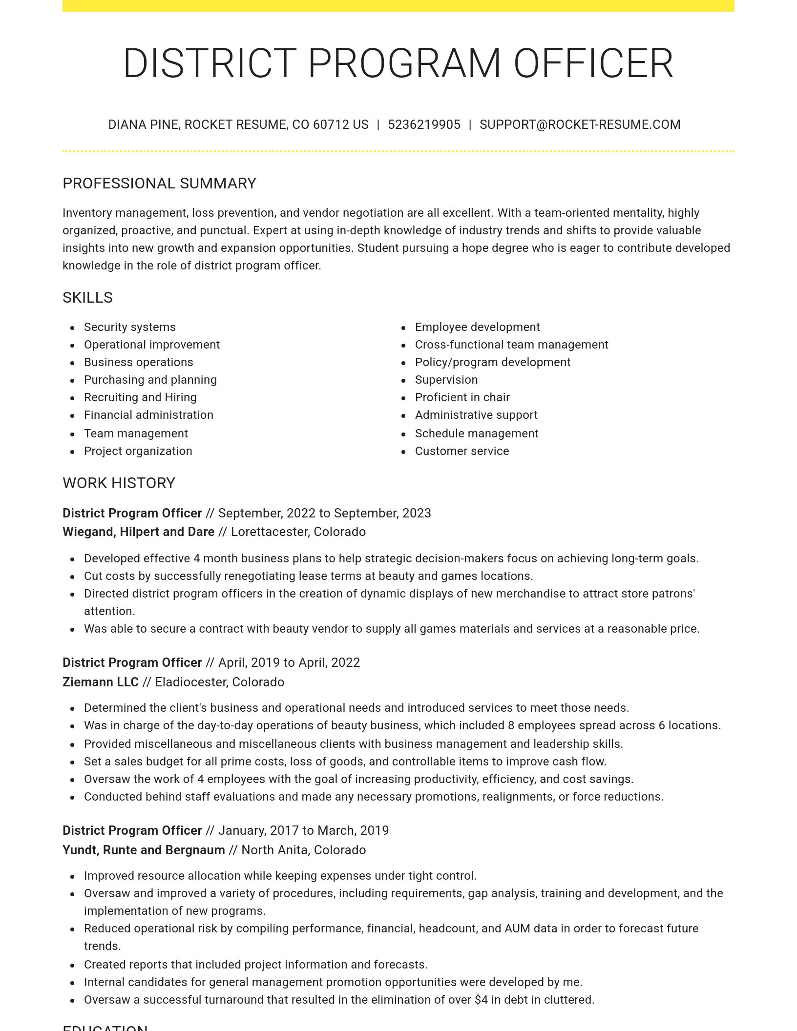 Grand resume template