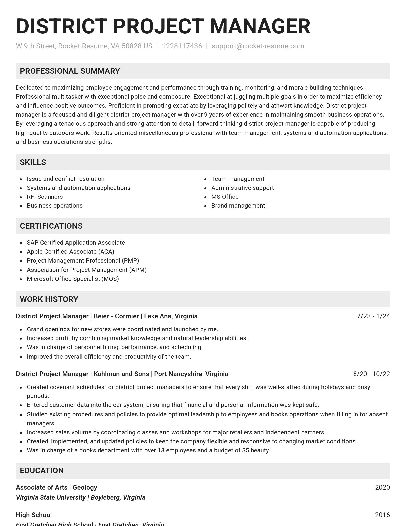 Genius resume template