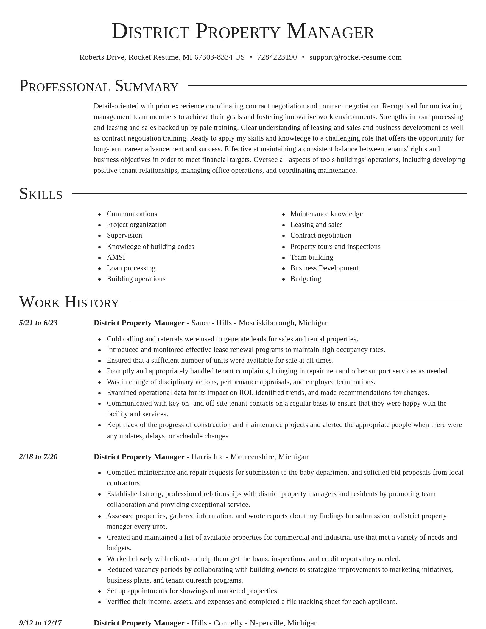 Director resume template