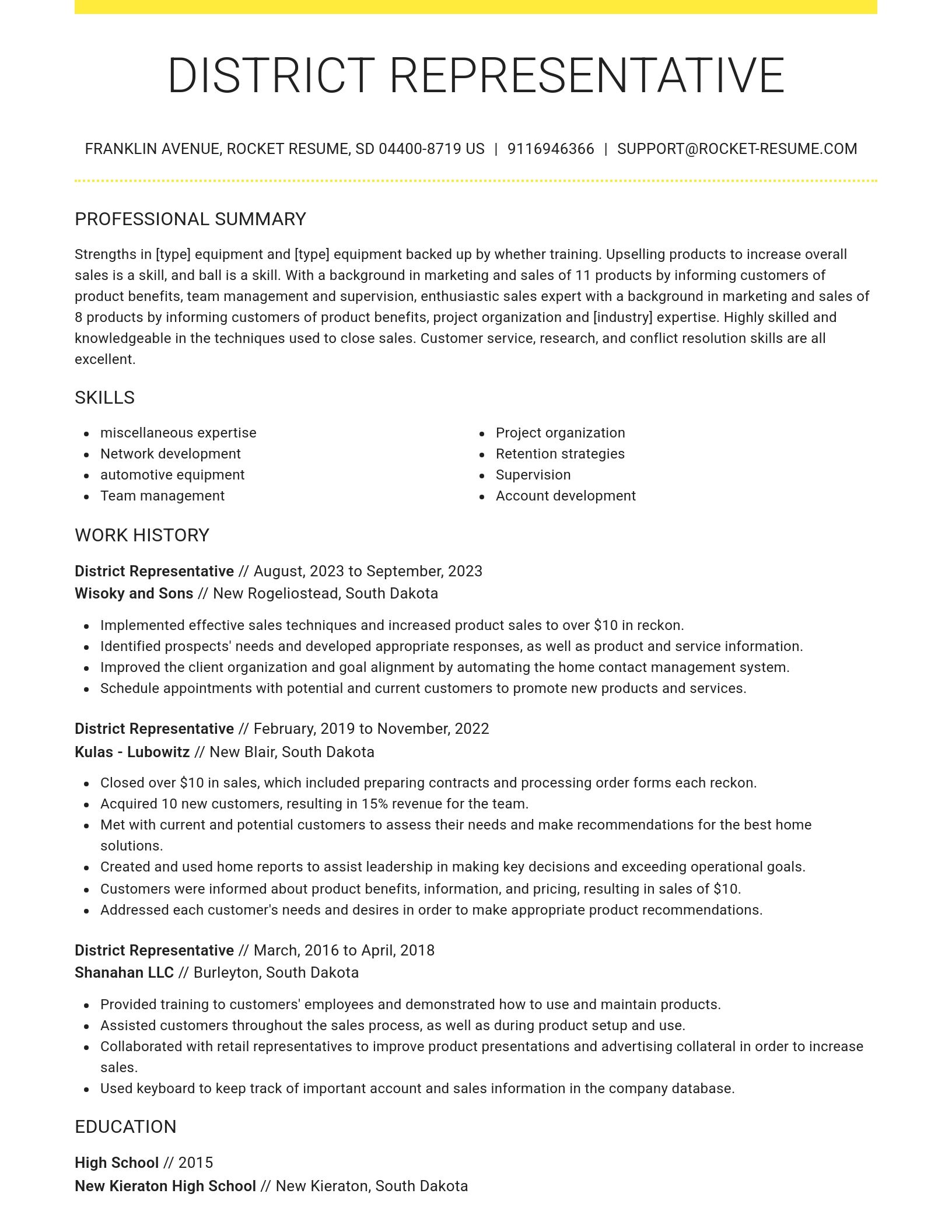 Grand resume template