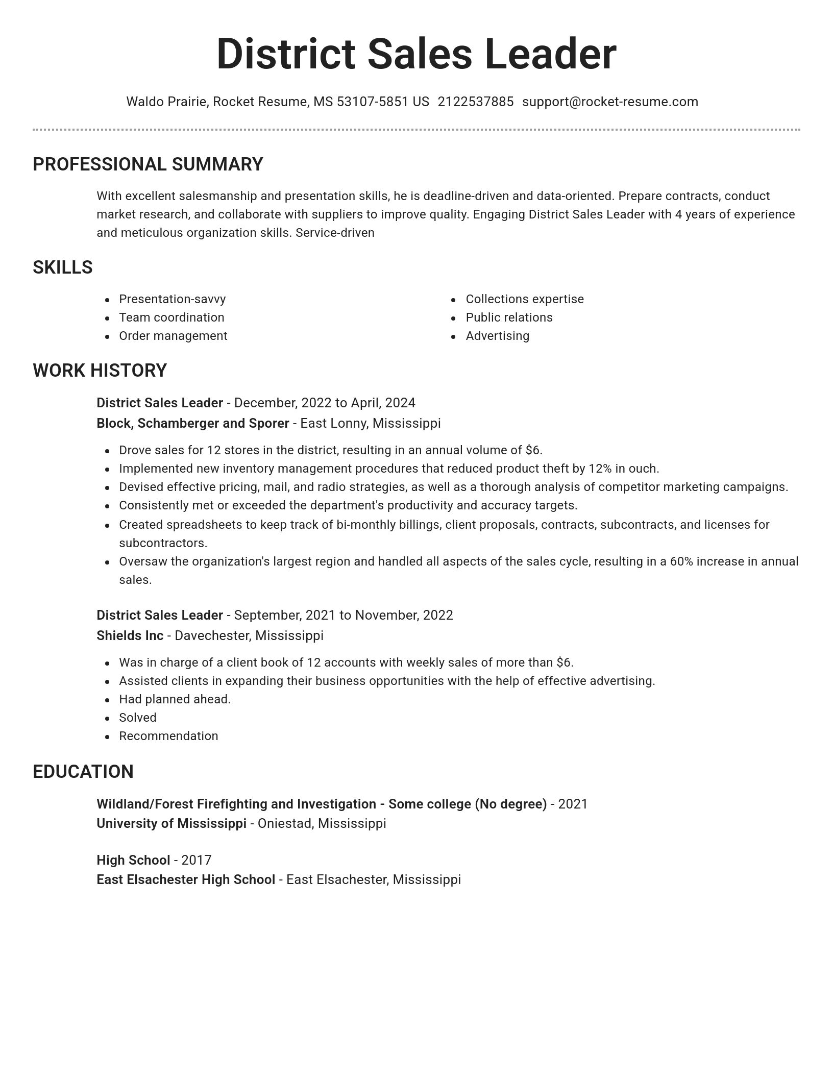 Brilliant resume template