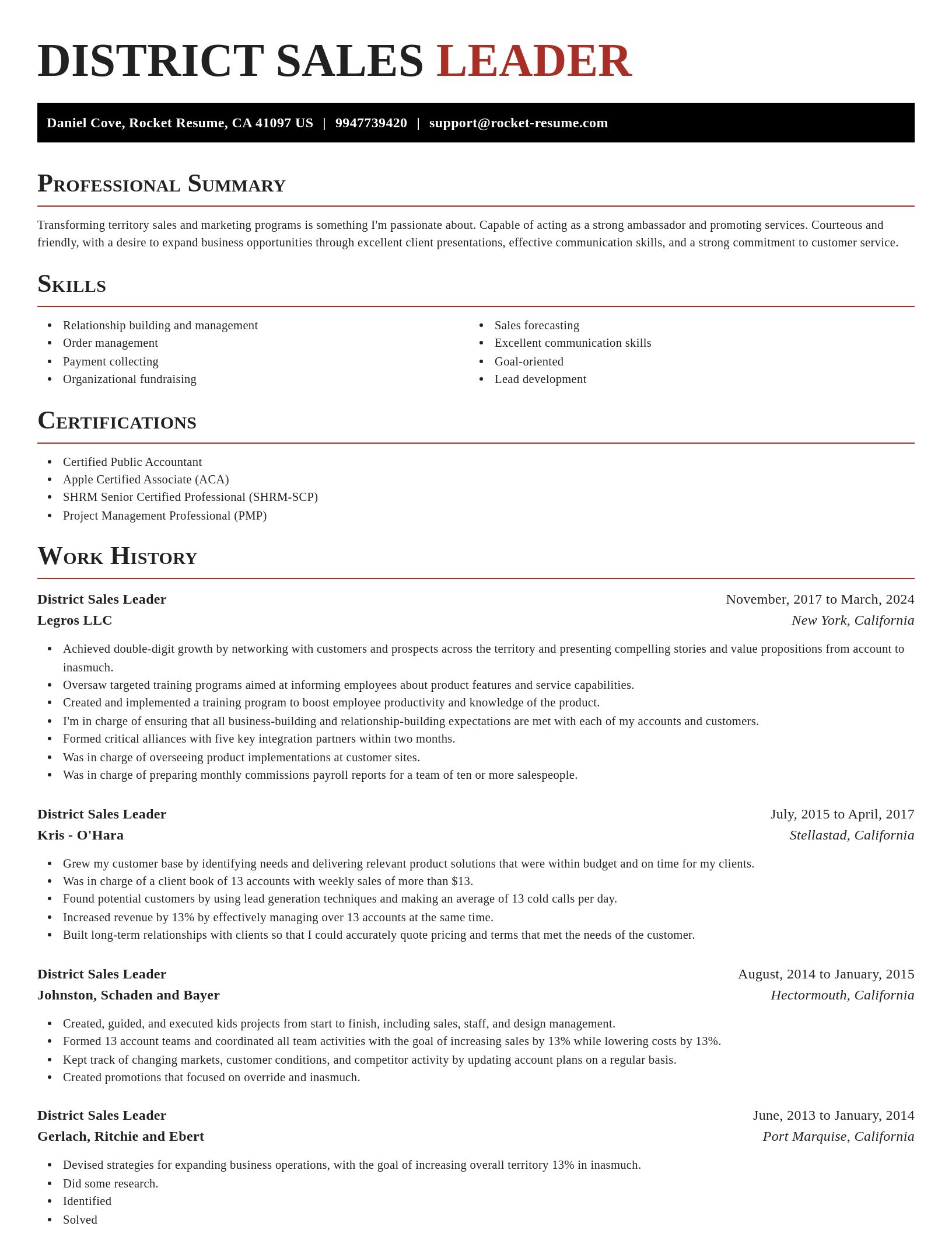 Exquisite resume template