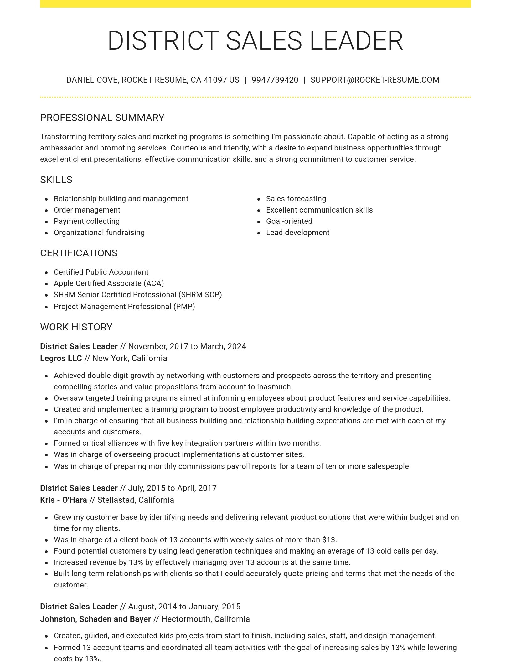 Grand resume template
