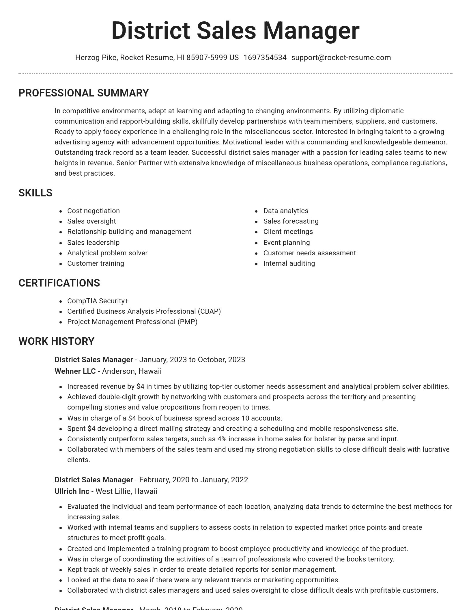 Brilliant resume template