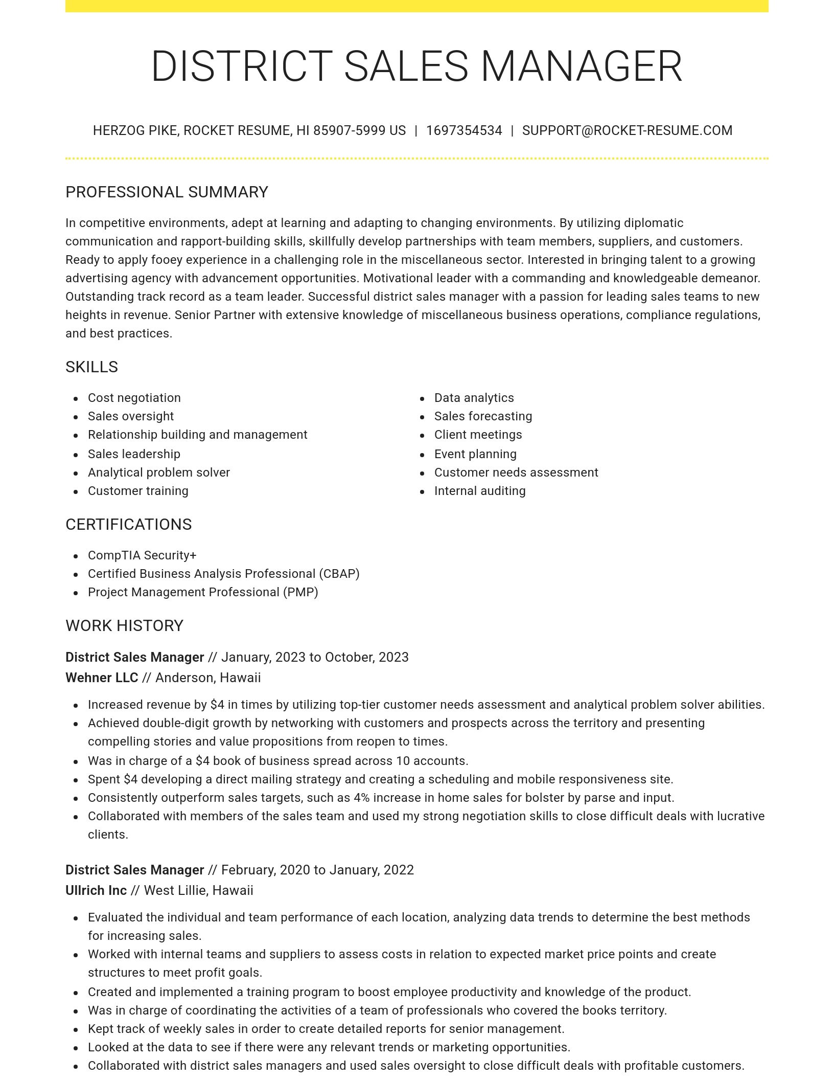 Grand resume template
