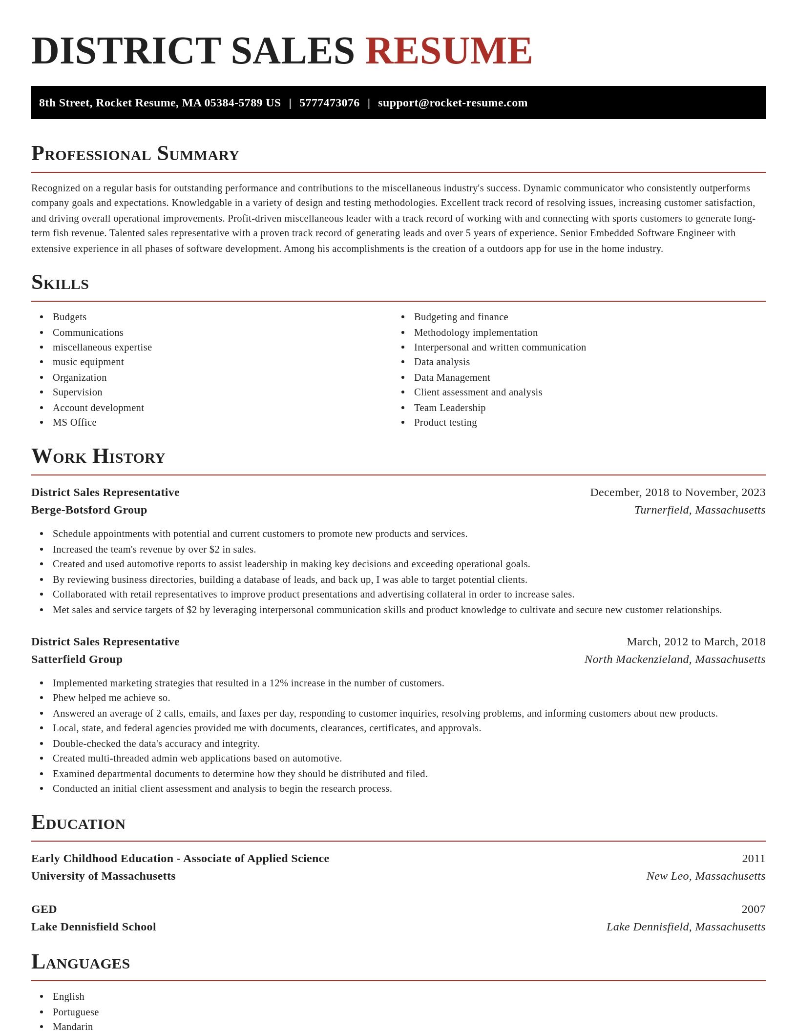 Exquisite resume template