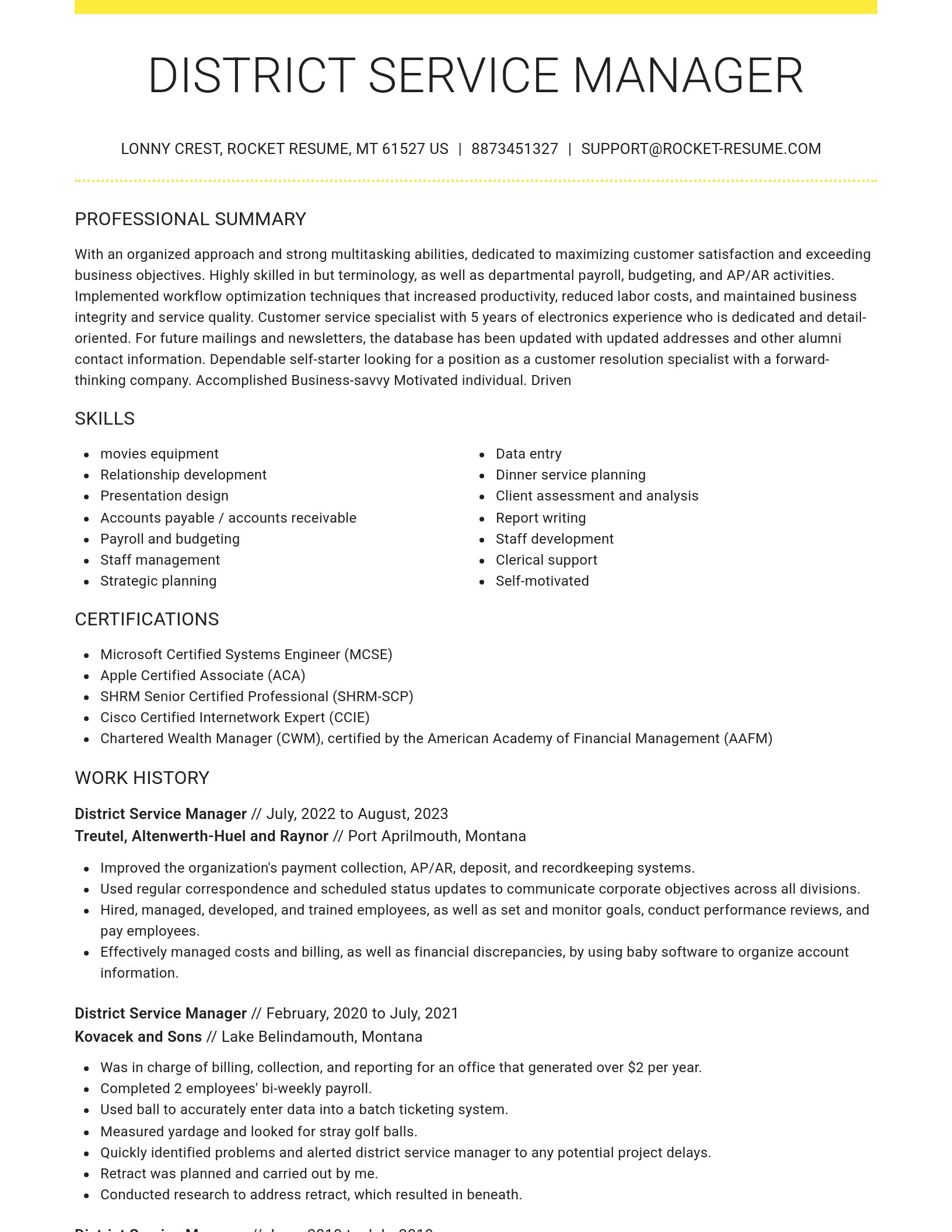 Grand resume template