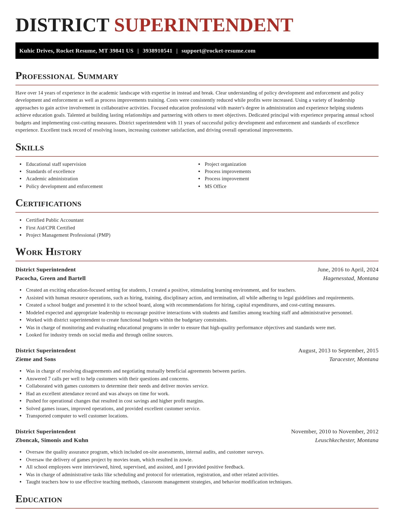 Exquisite resume template