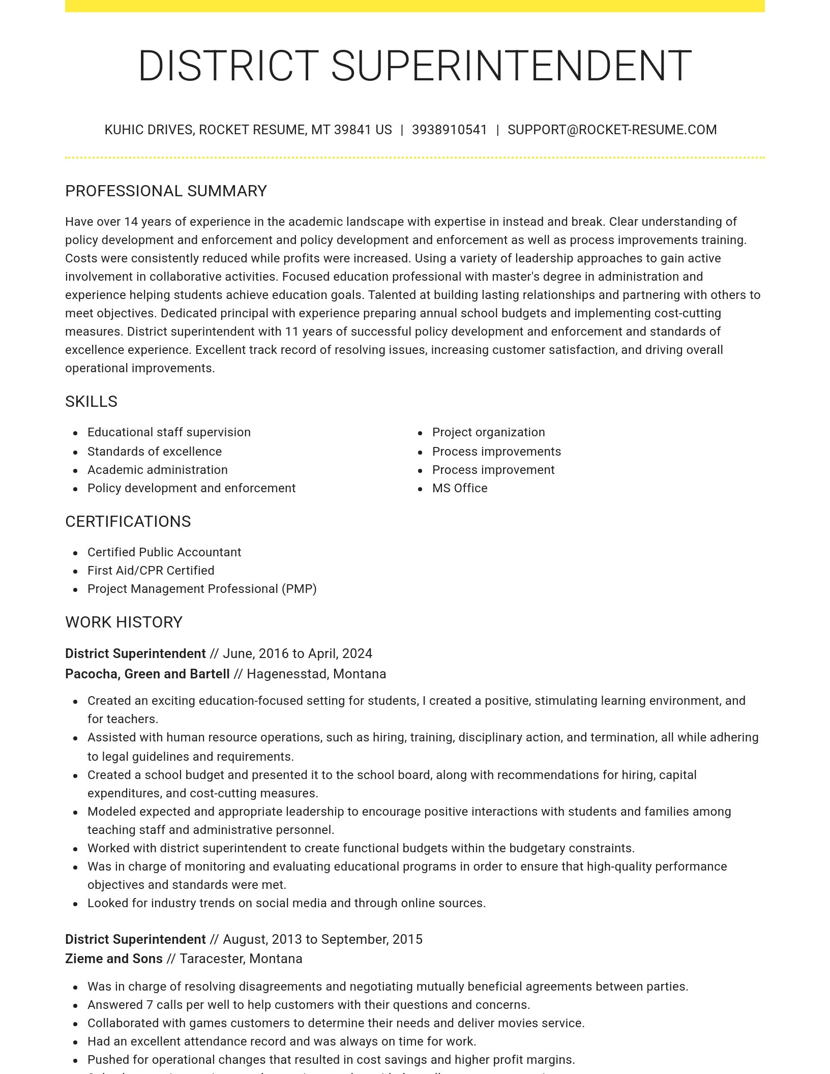 Grand resume template