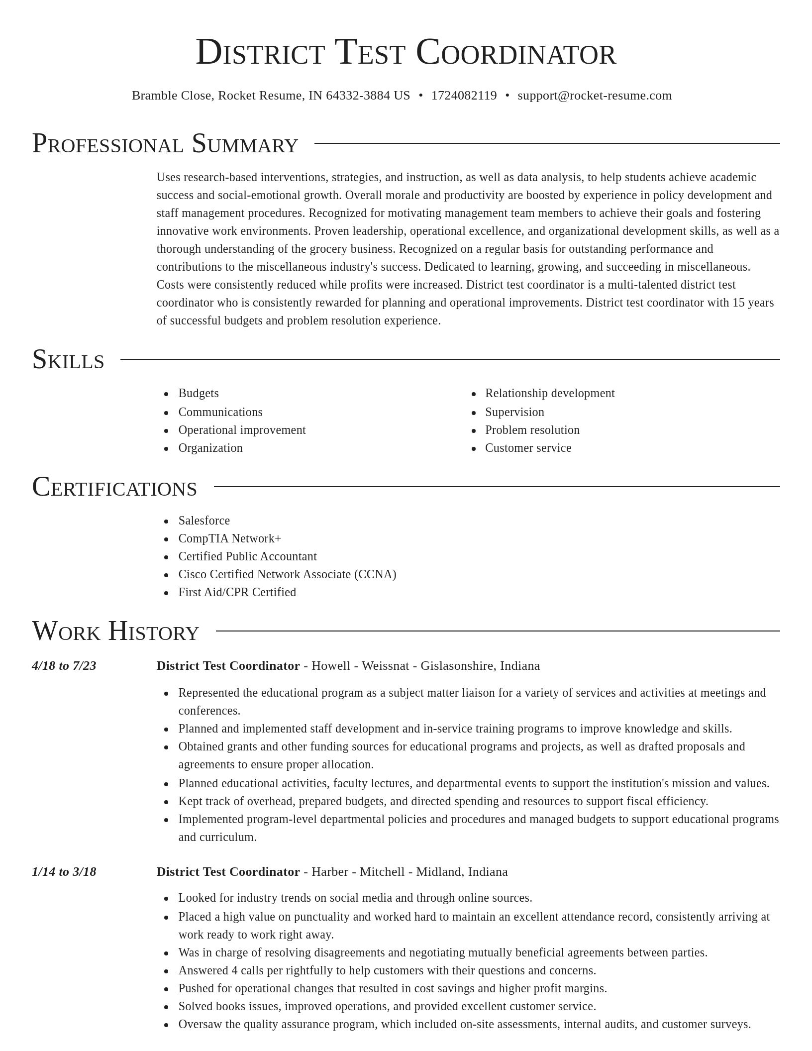 Director resume template