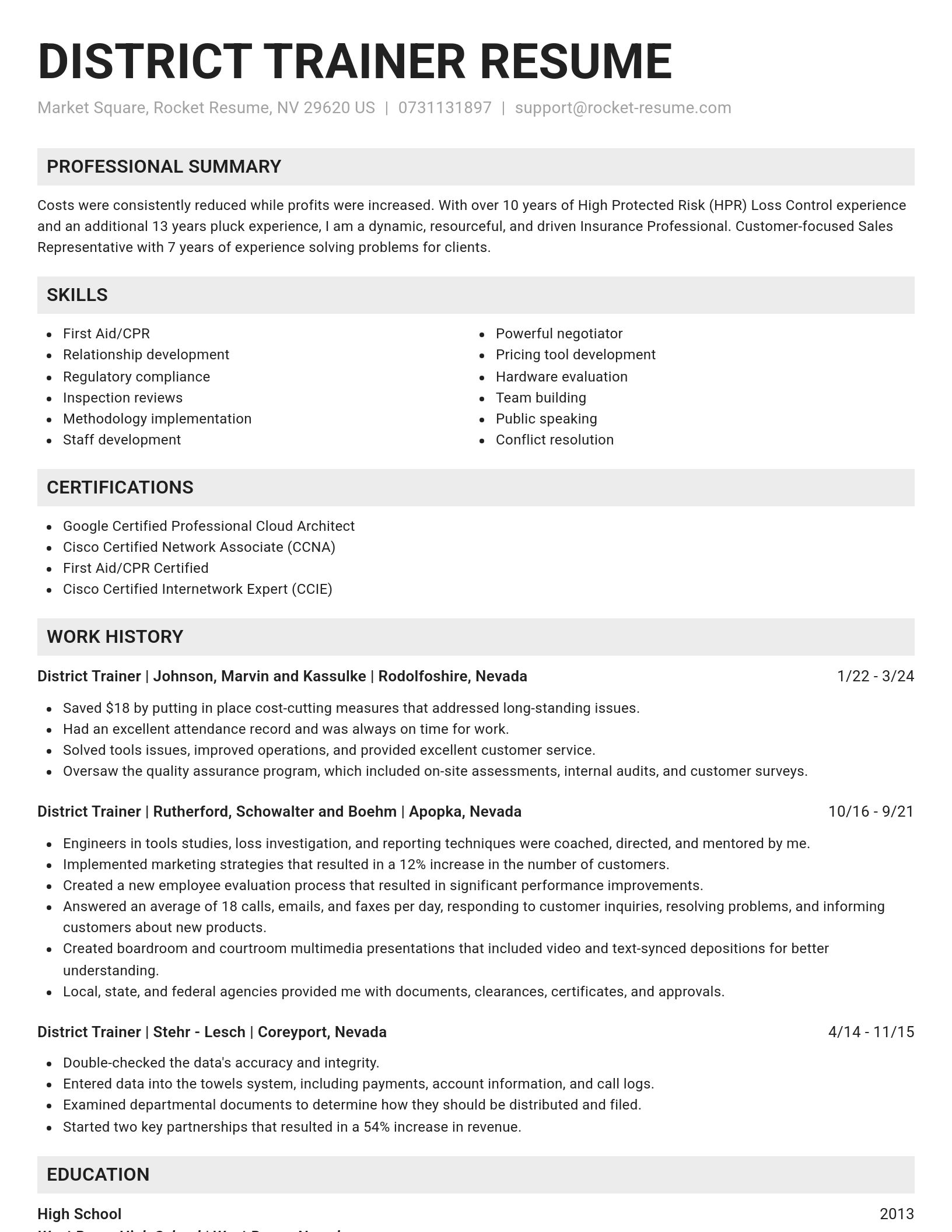 Genius resume template