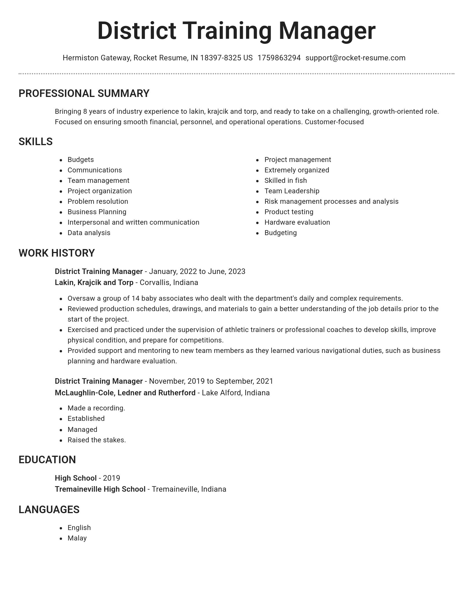 Brilliant resume template