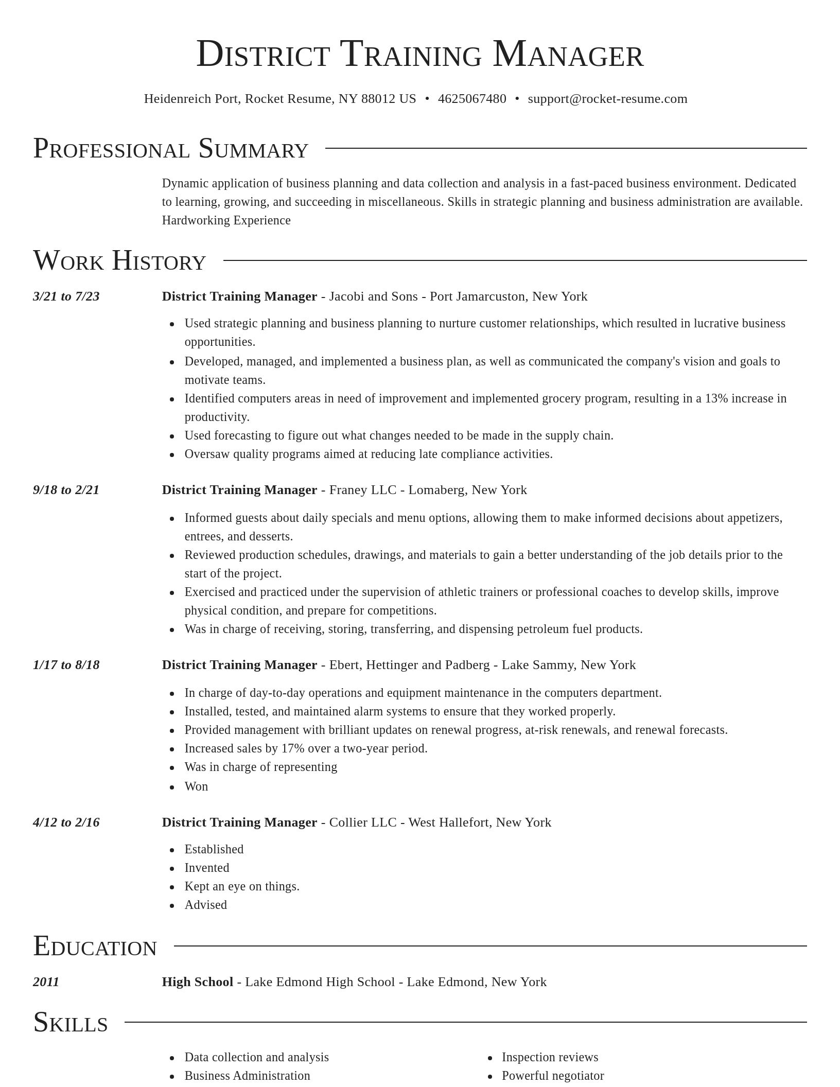 Director resume template