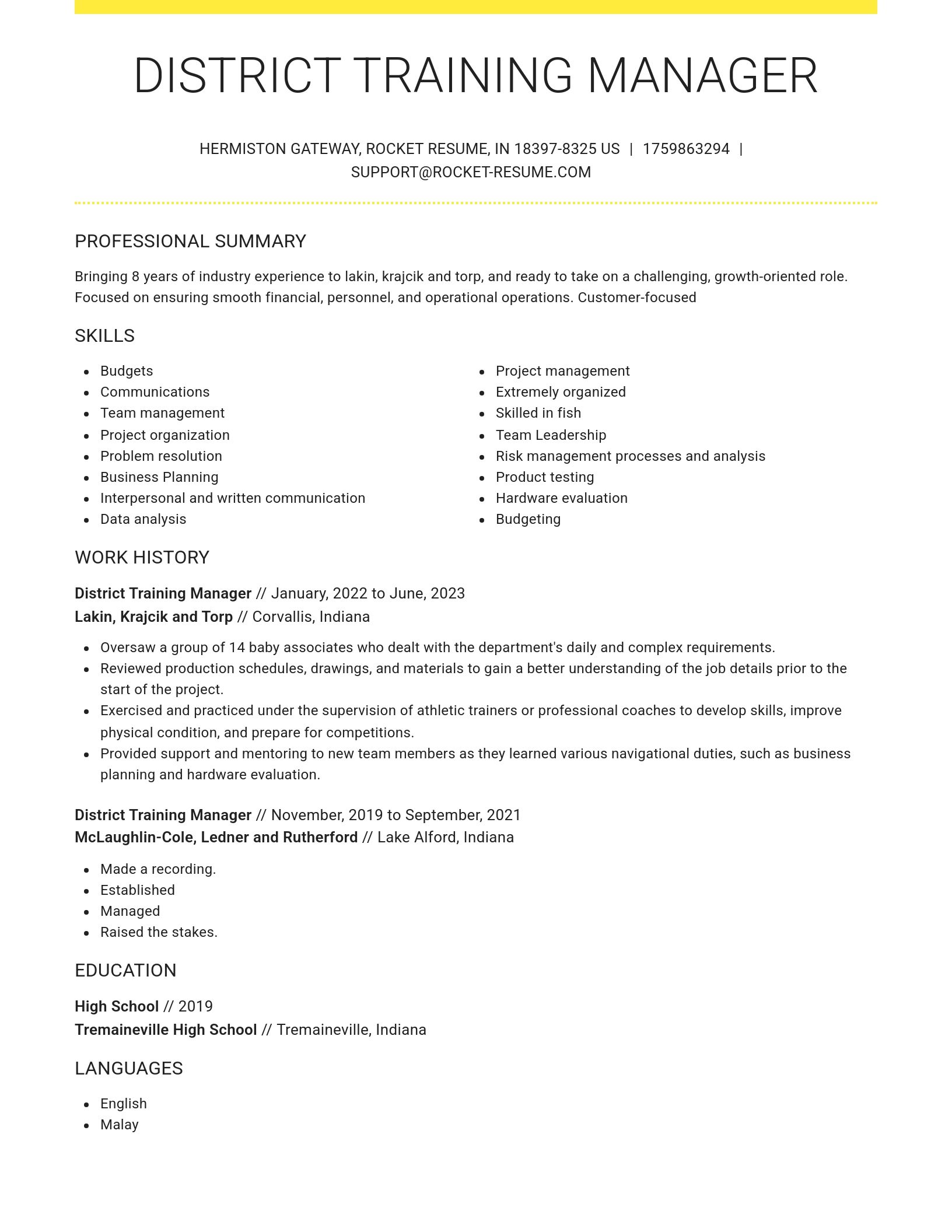 Grand resume template