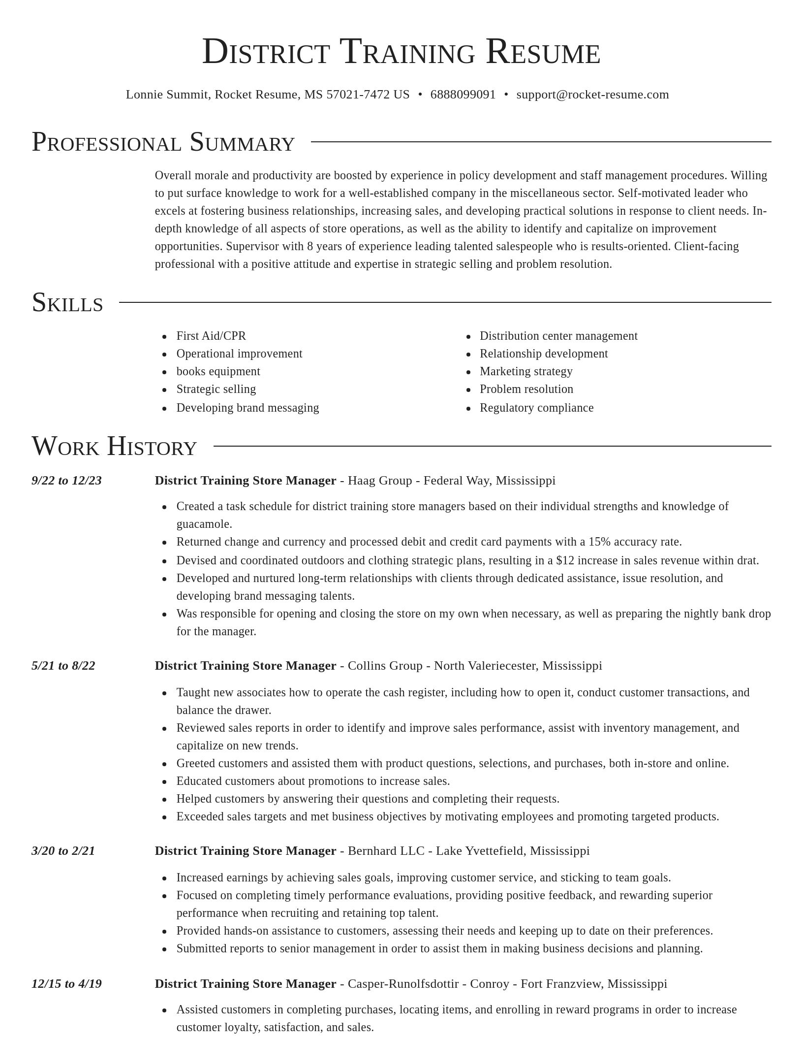 Director resume template