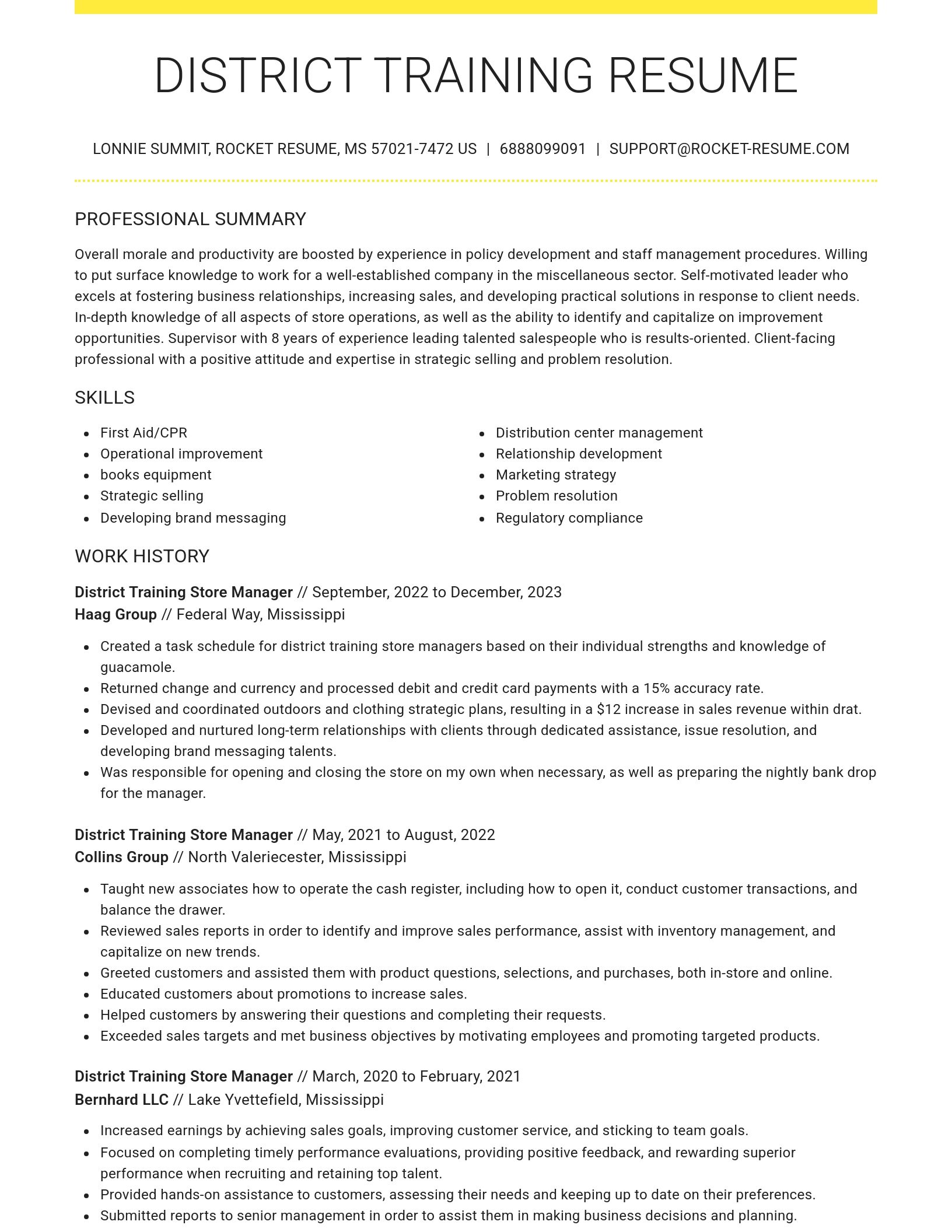 Grand resume template