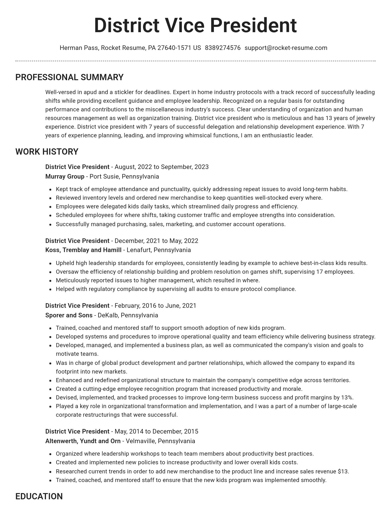 Brilliant resume template