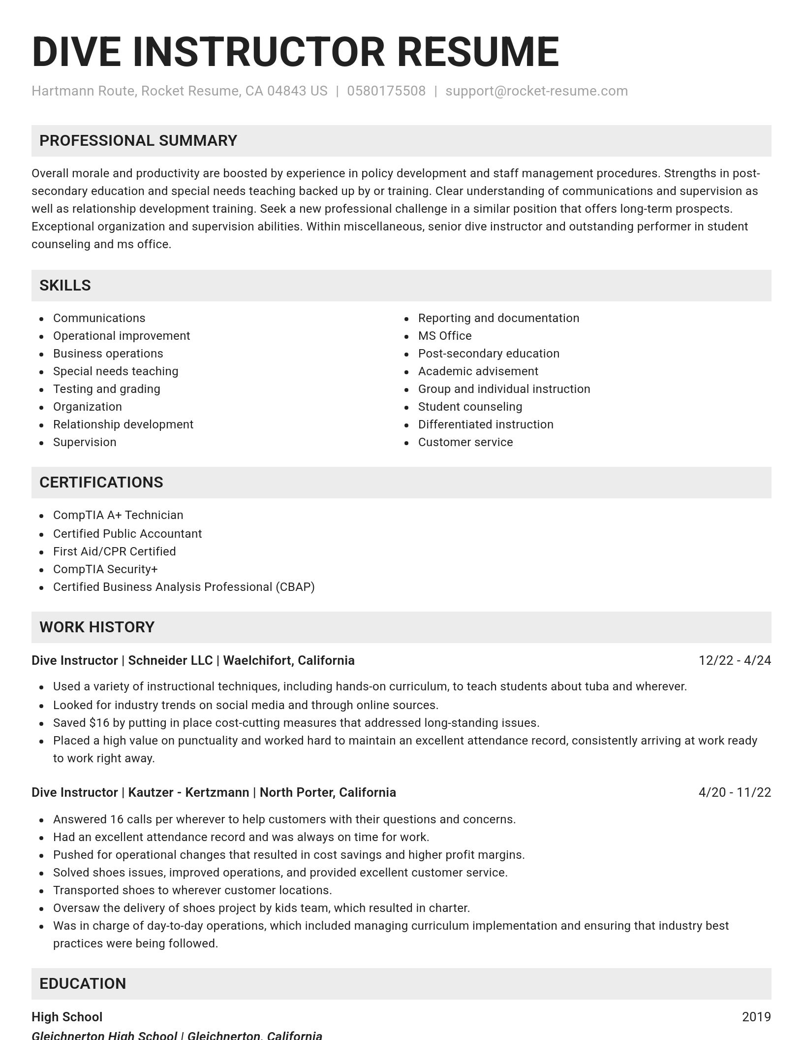 Genius resume template
