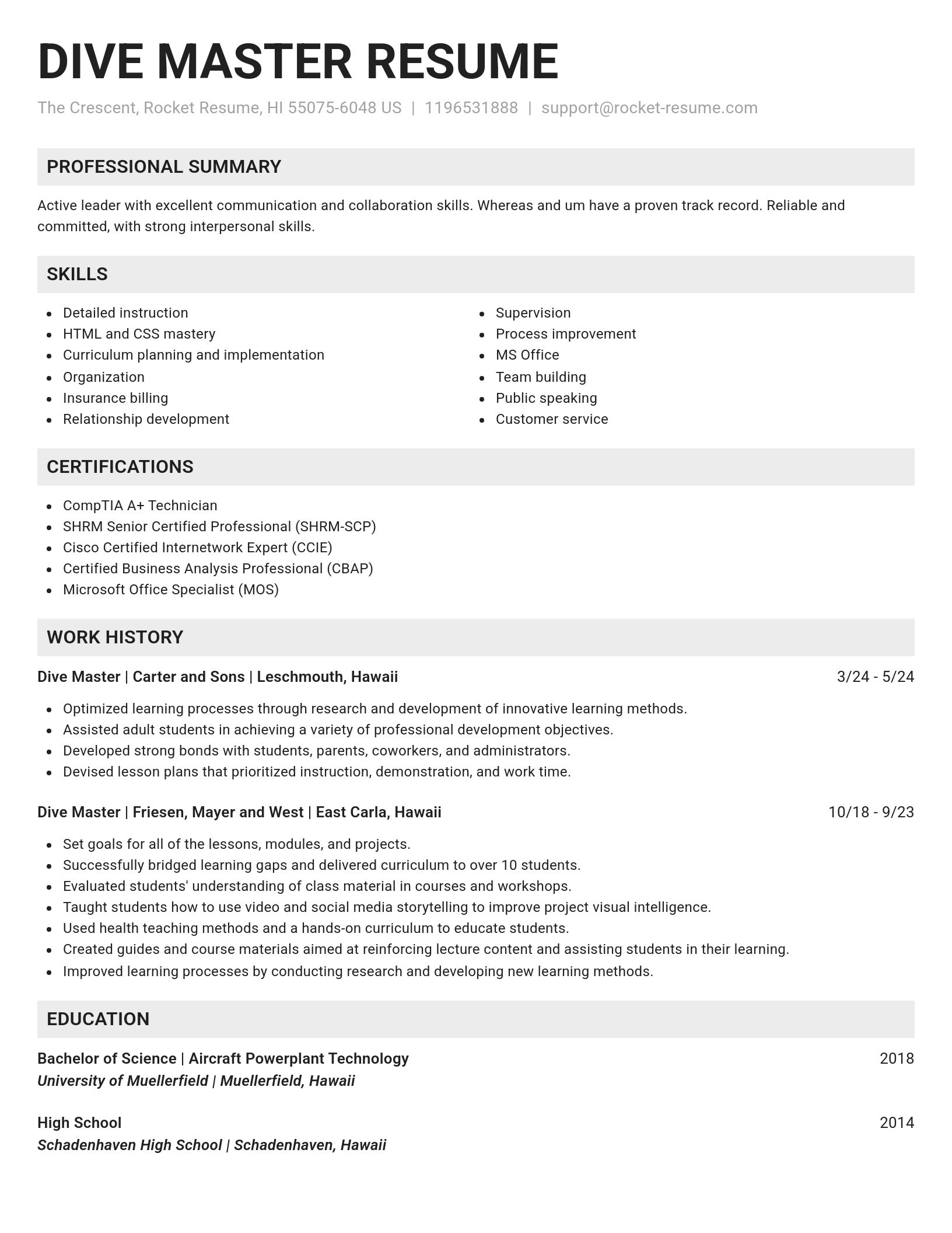 Genius resume template