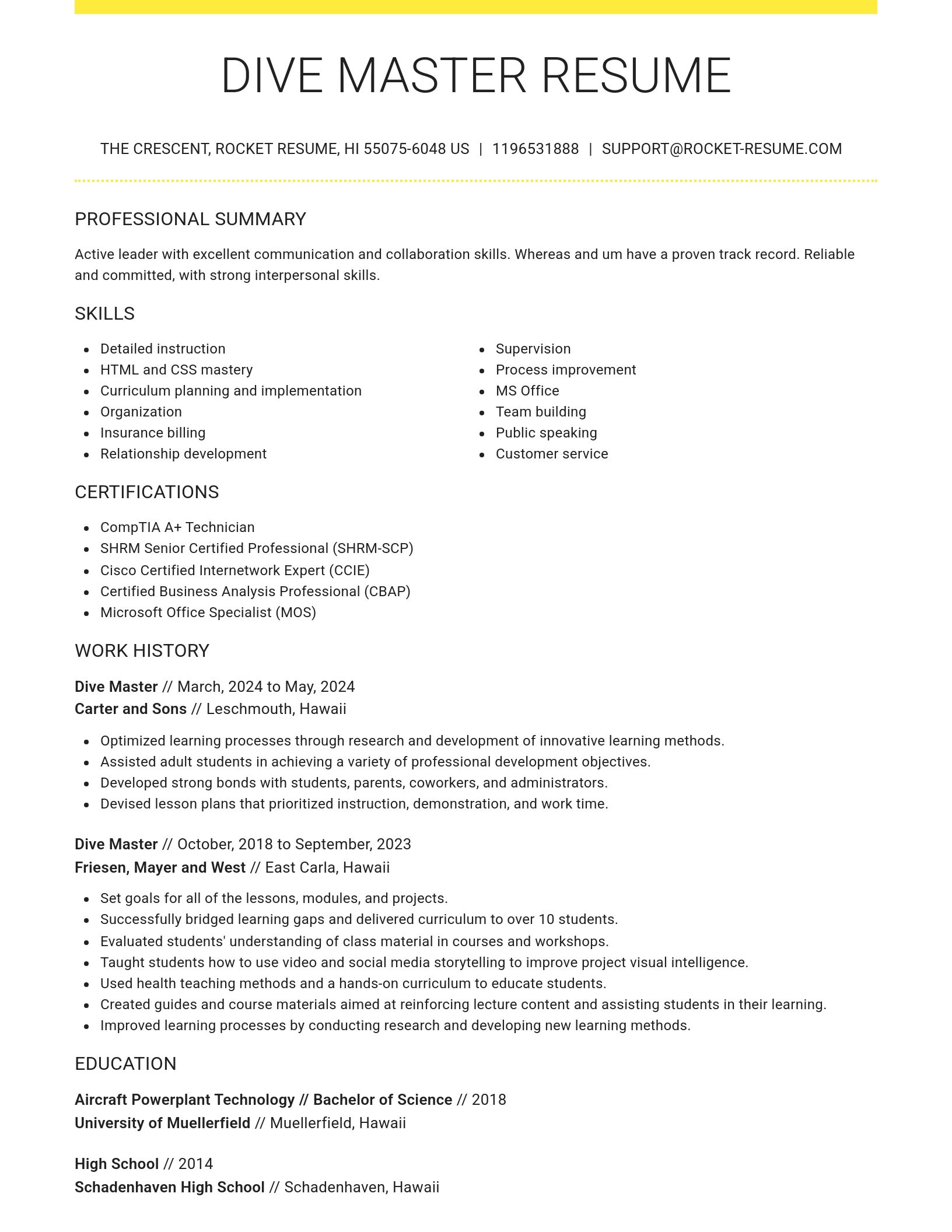 Grand resume template