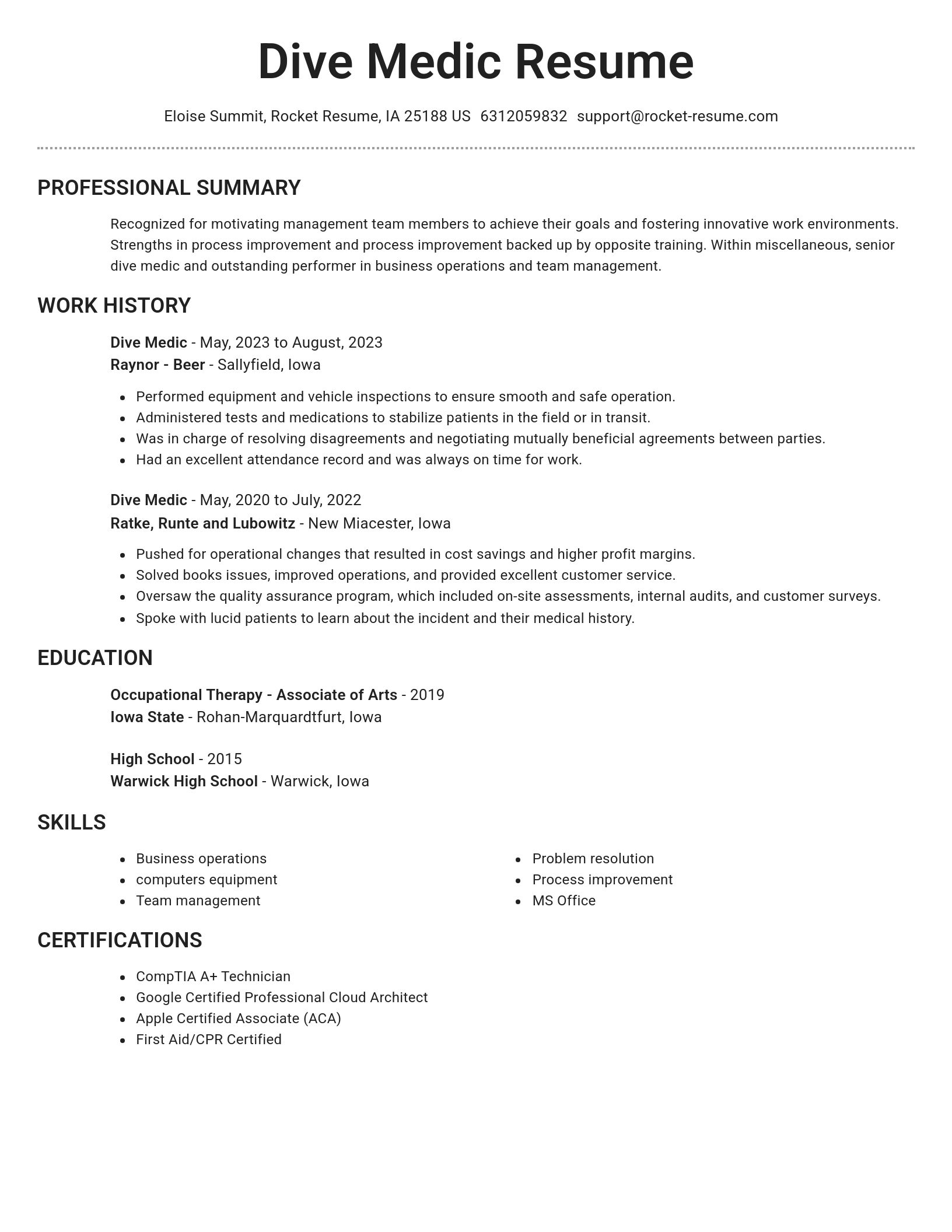 Brilliant resume template