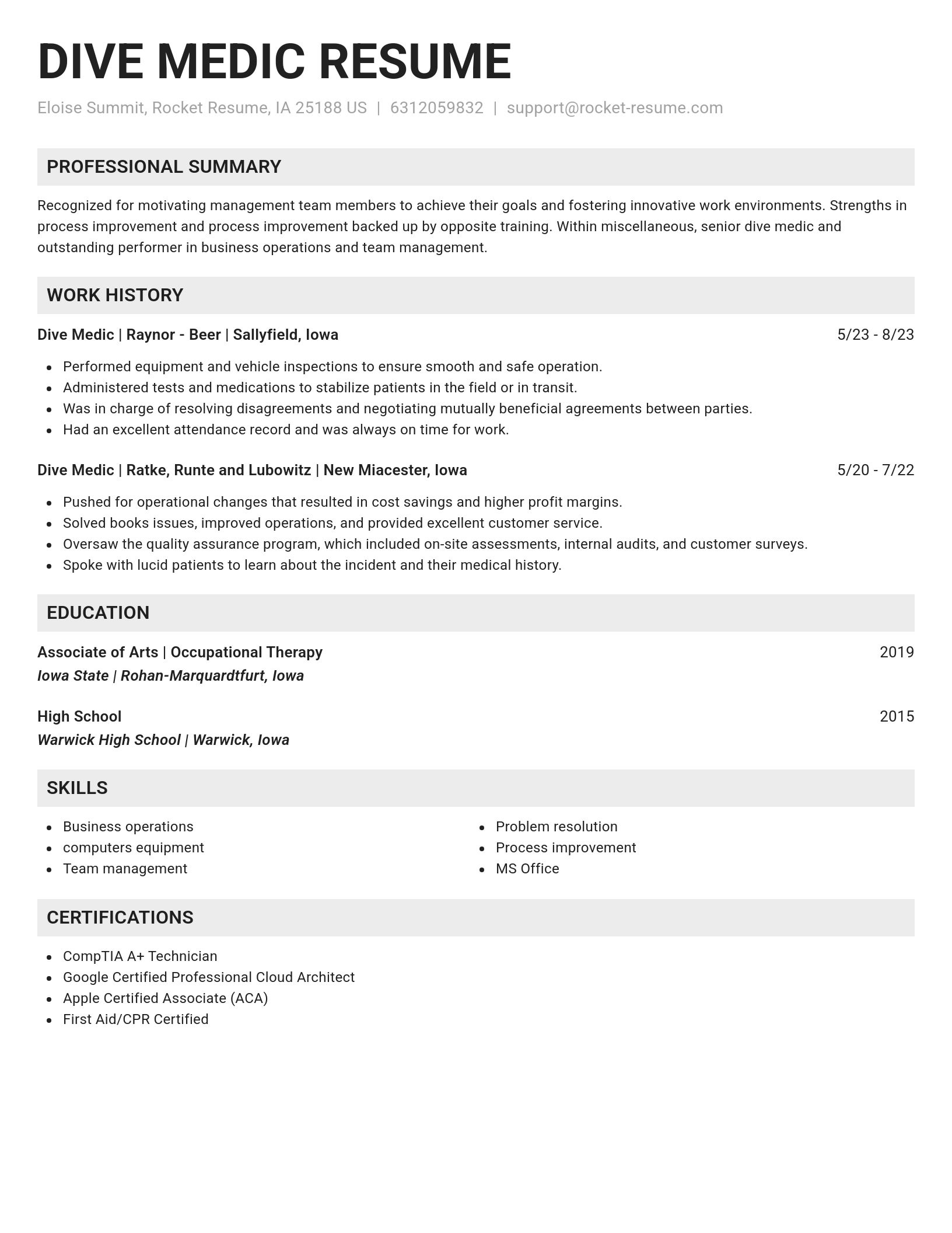 Genius resume template