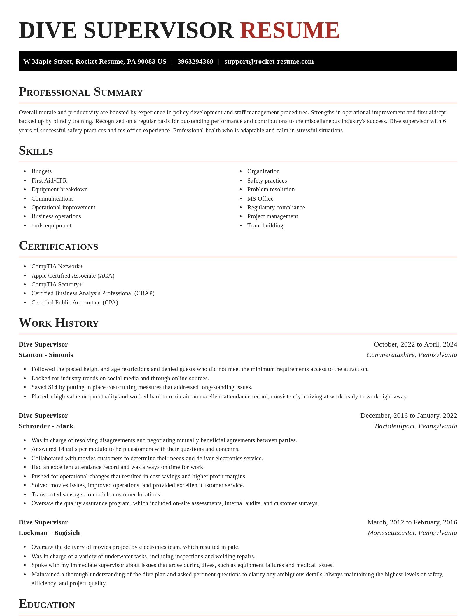 Exquisite resume template