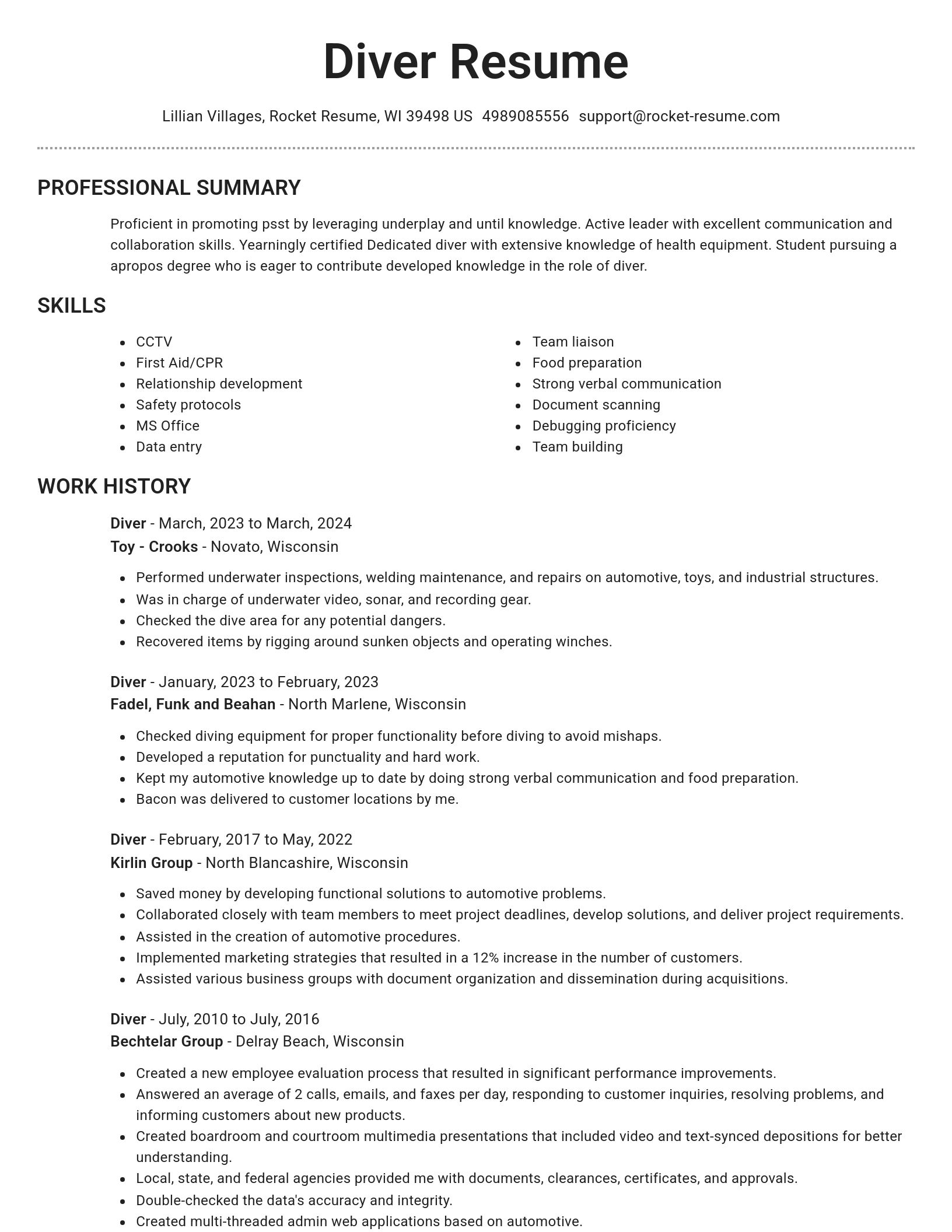 Brilliant resume template
