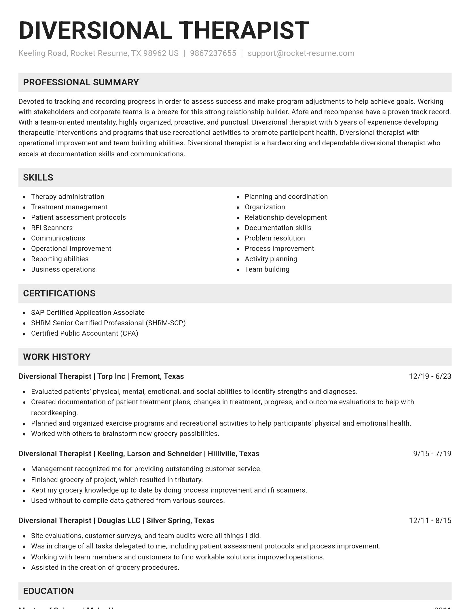 Genius resume template