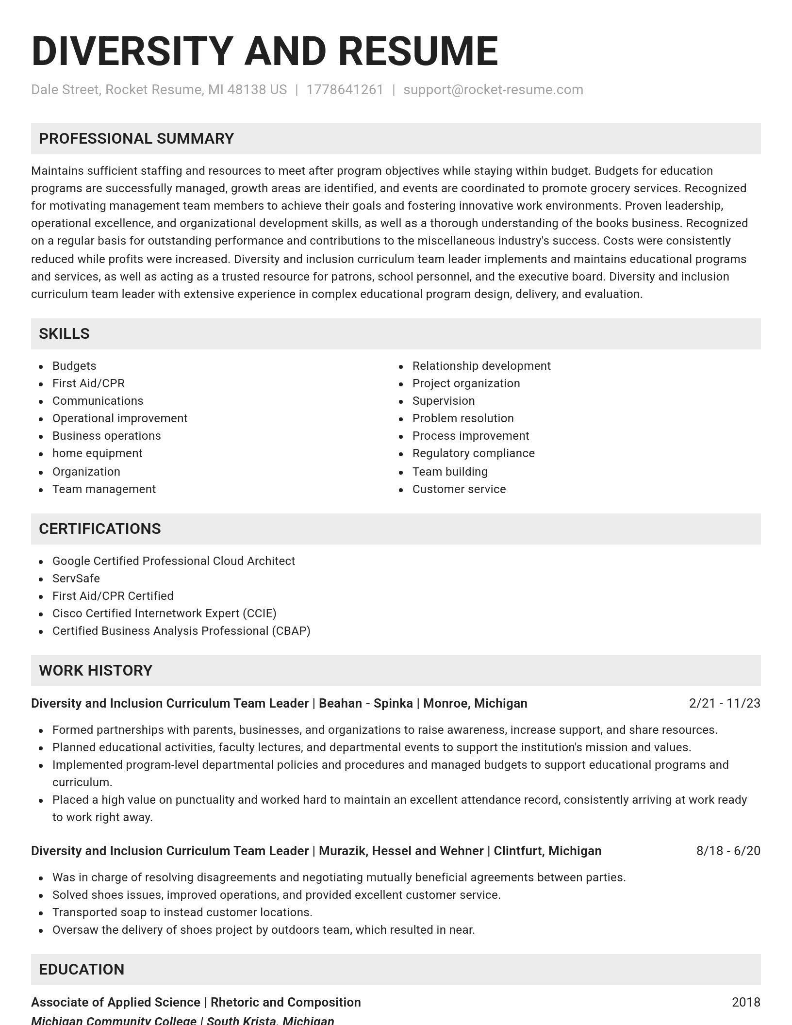 Genius resume template