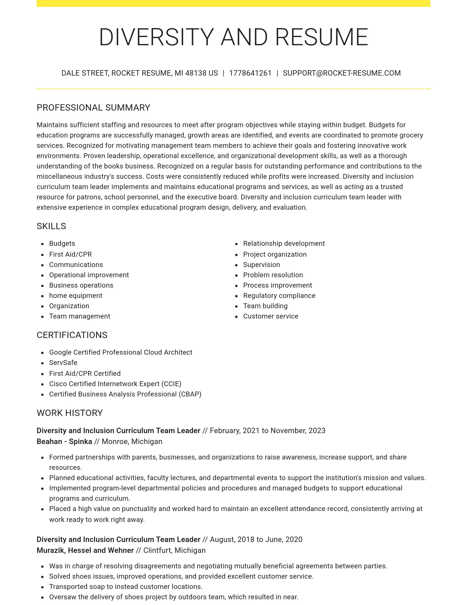 Grand resume template