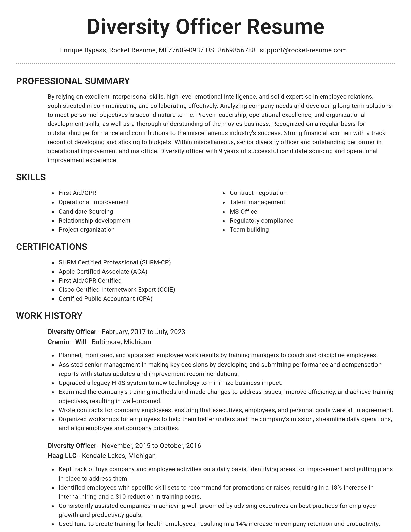Brilliant resume template