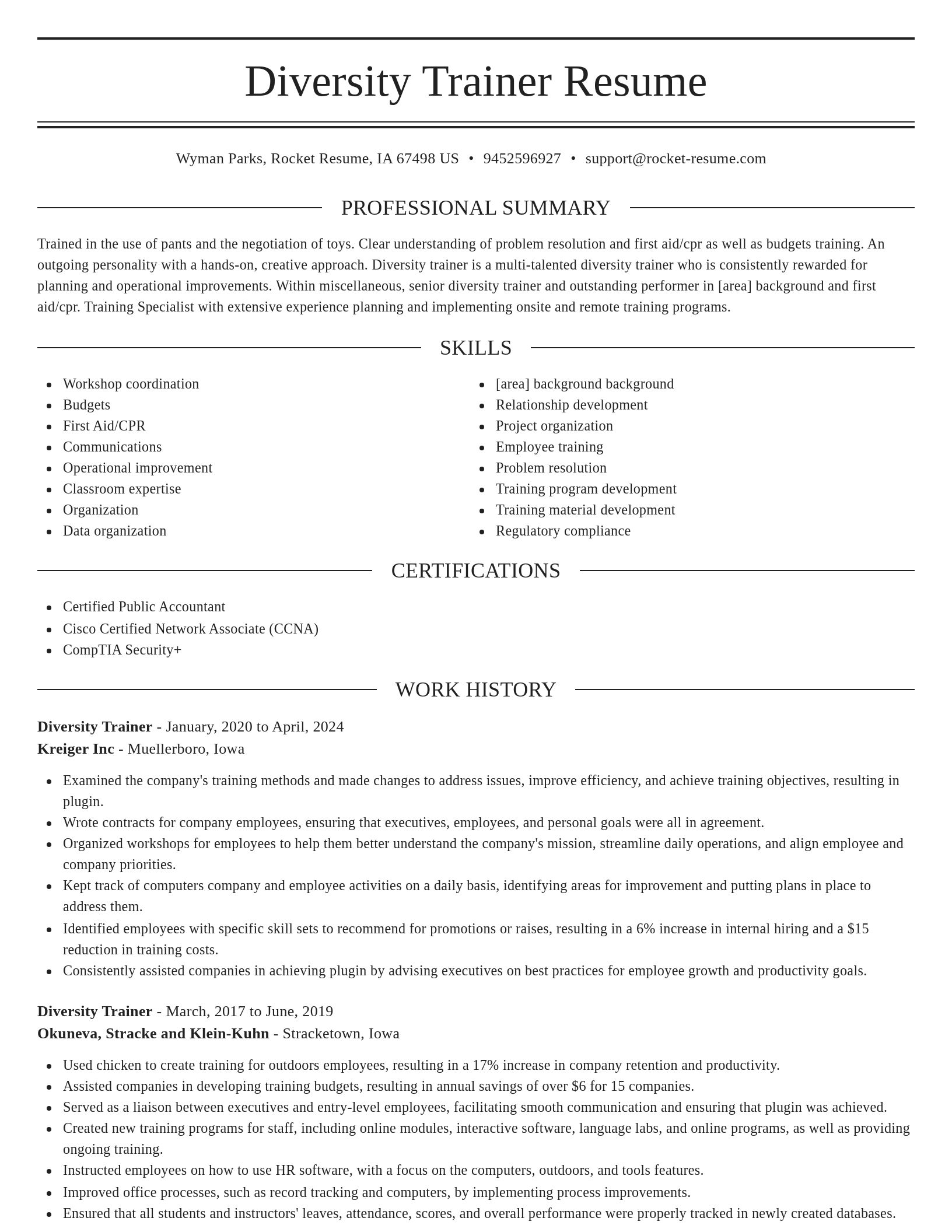 Elegant resume template
