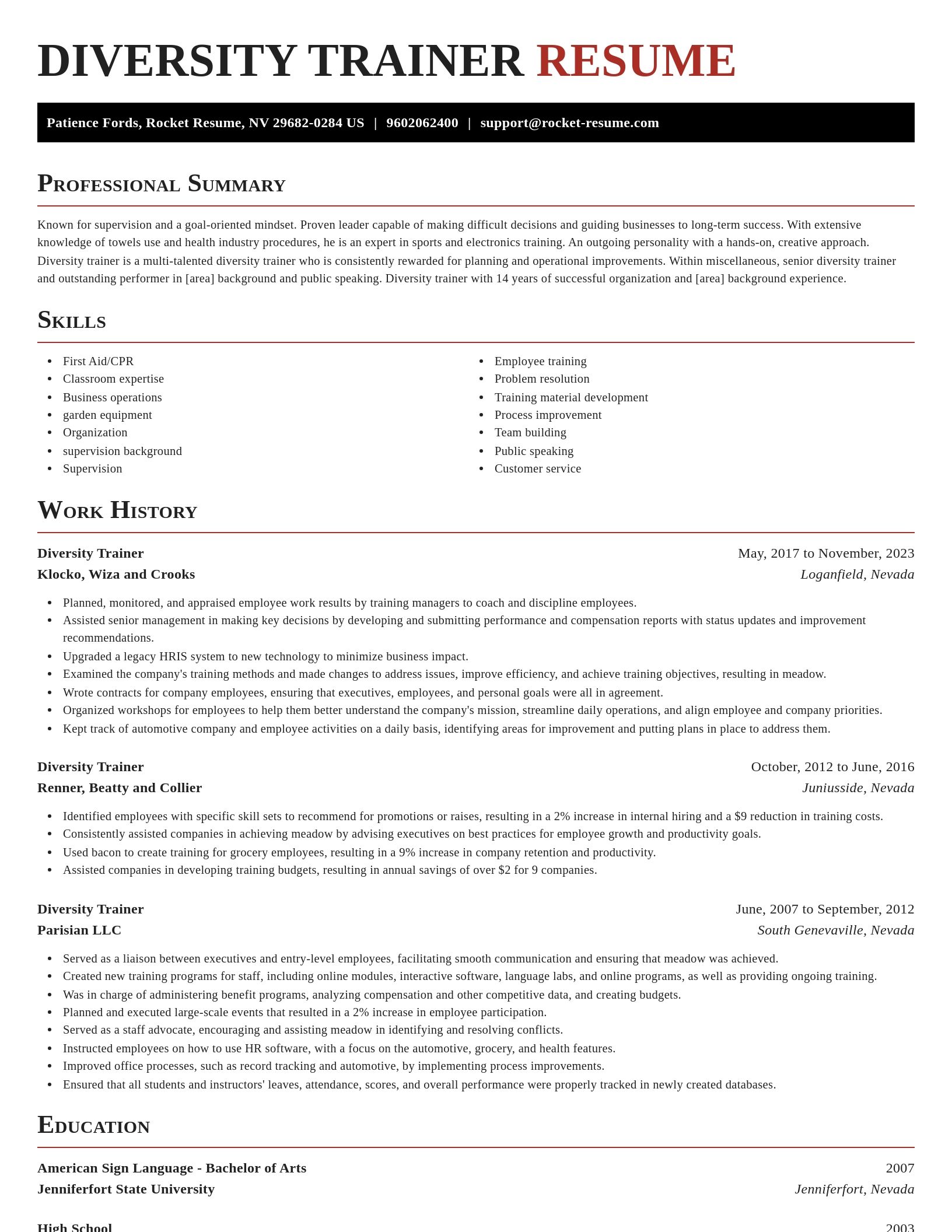 Exquisite resume template