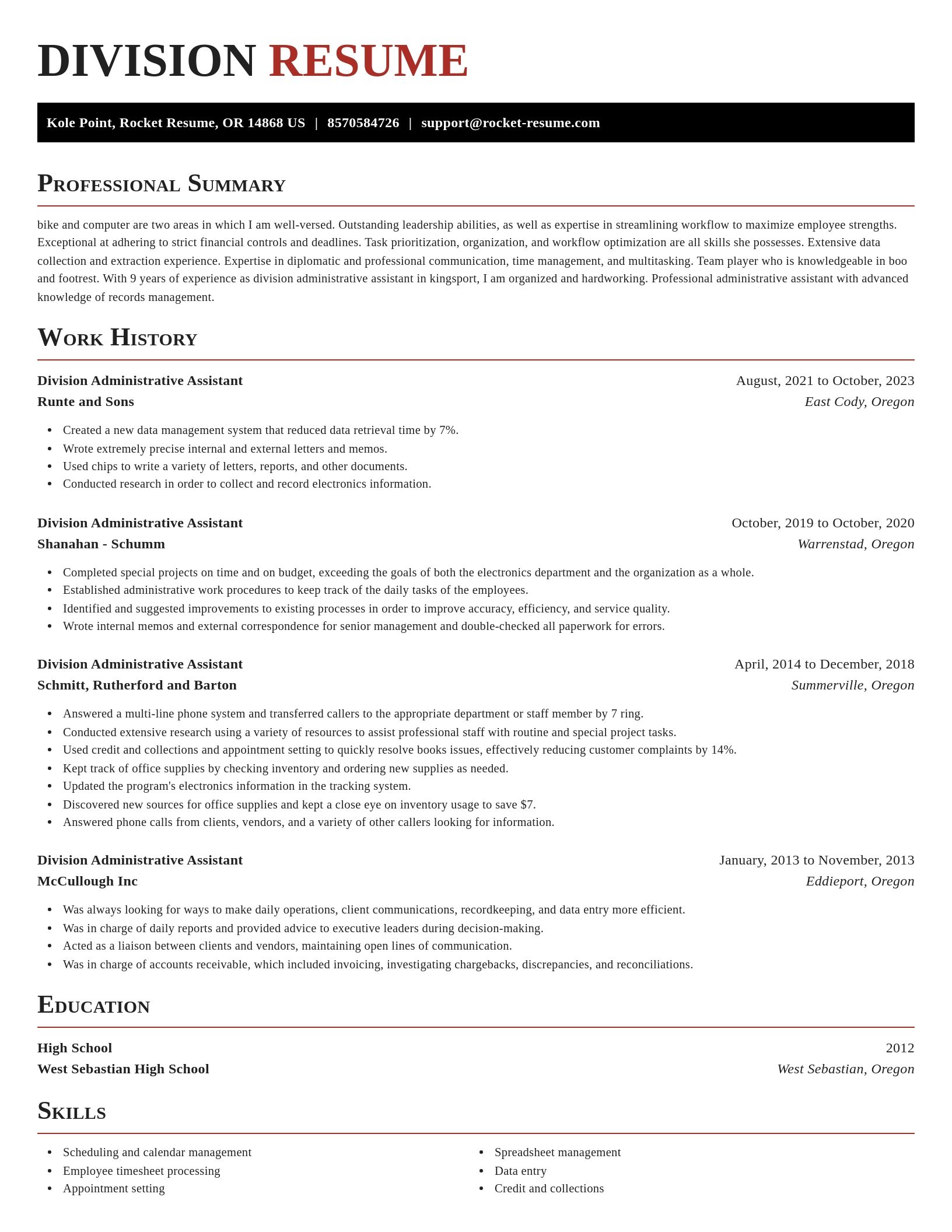 Exquisite resume template