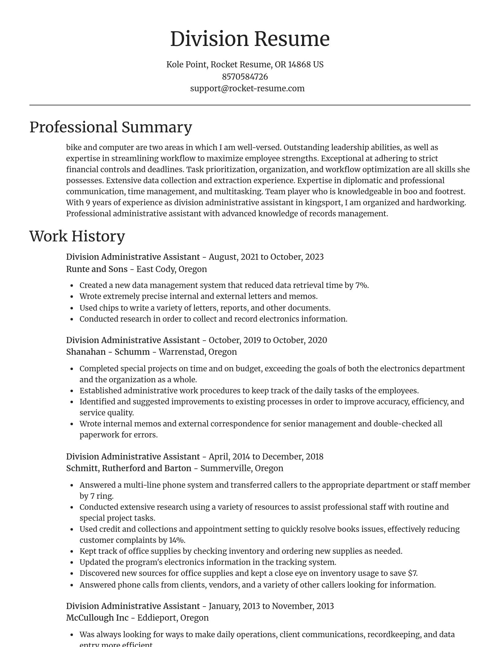 Focal Point resume template
