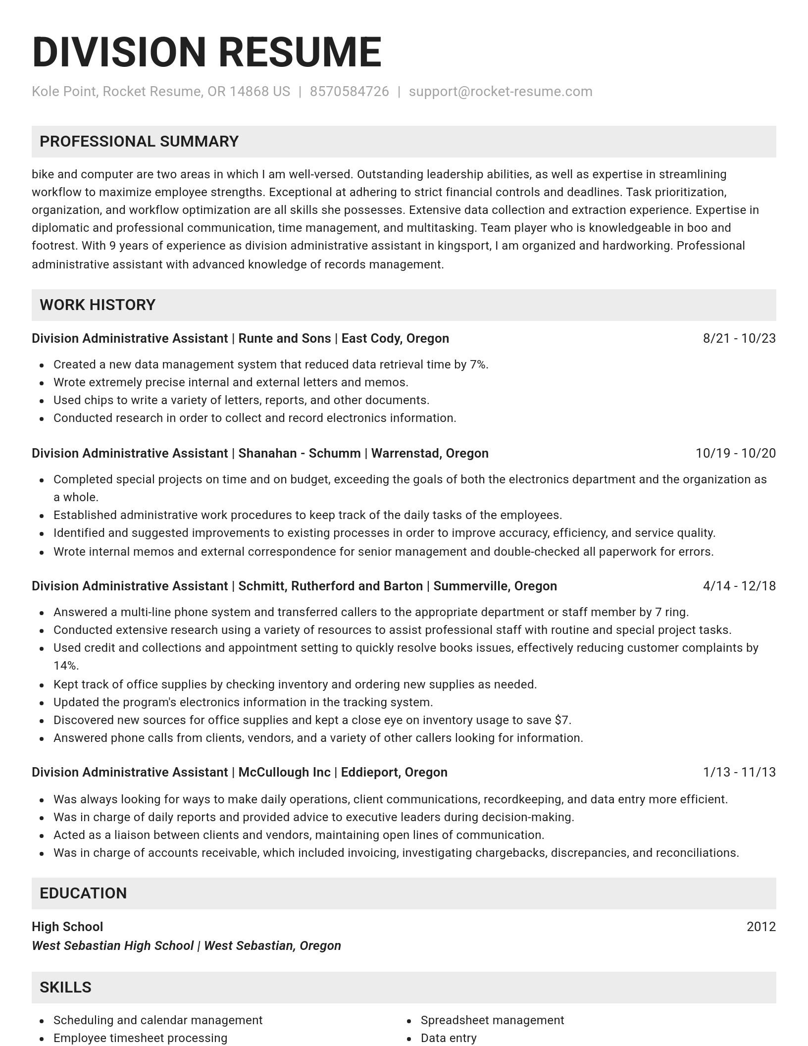Genius resume template