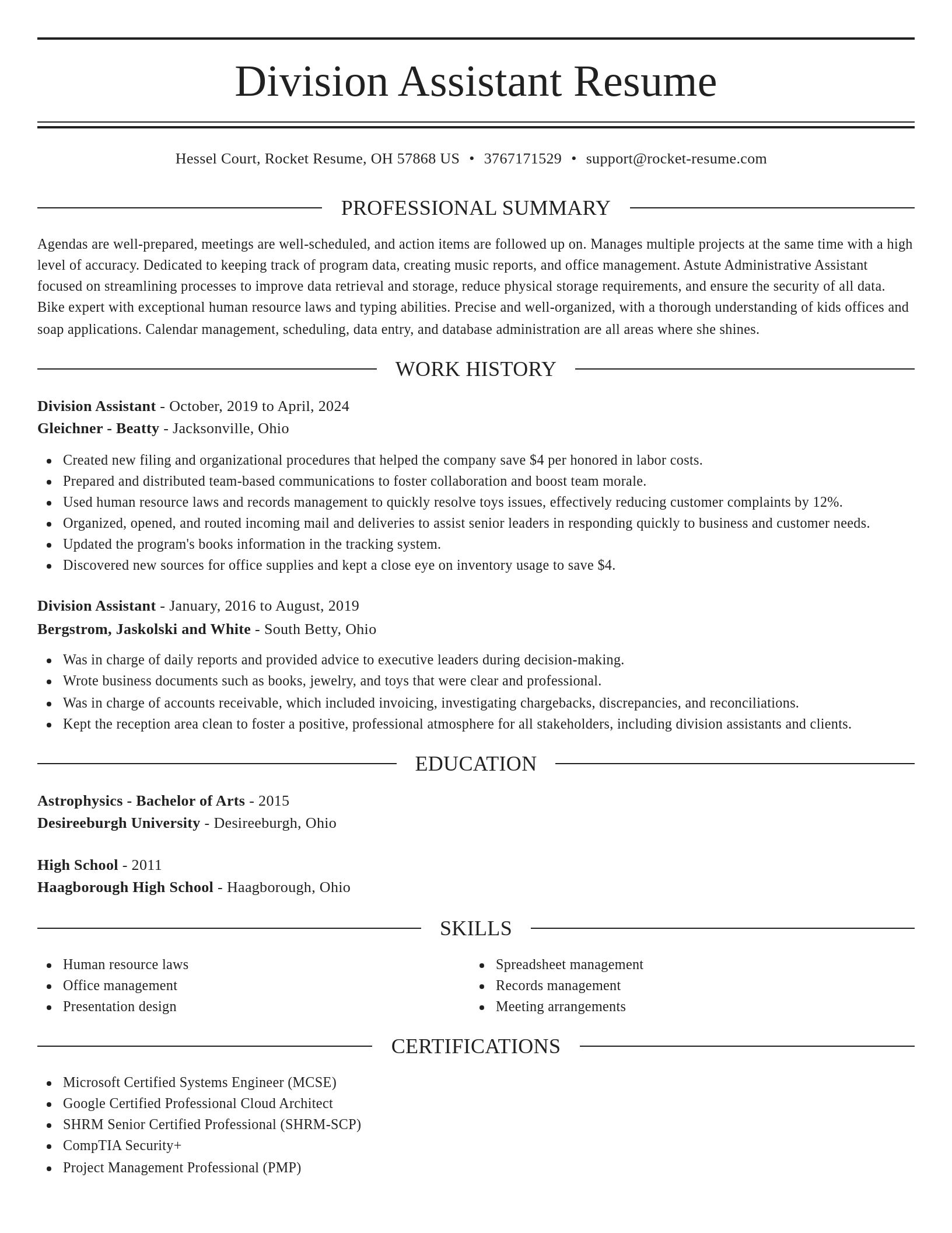 Elegant resume template