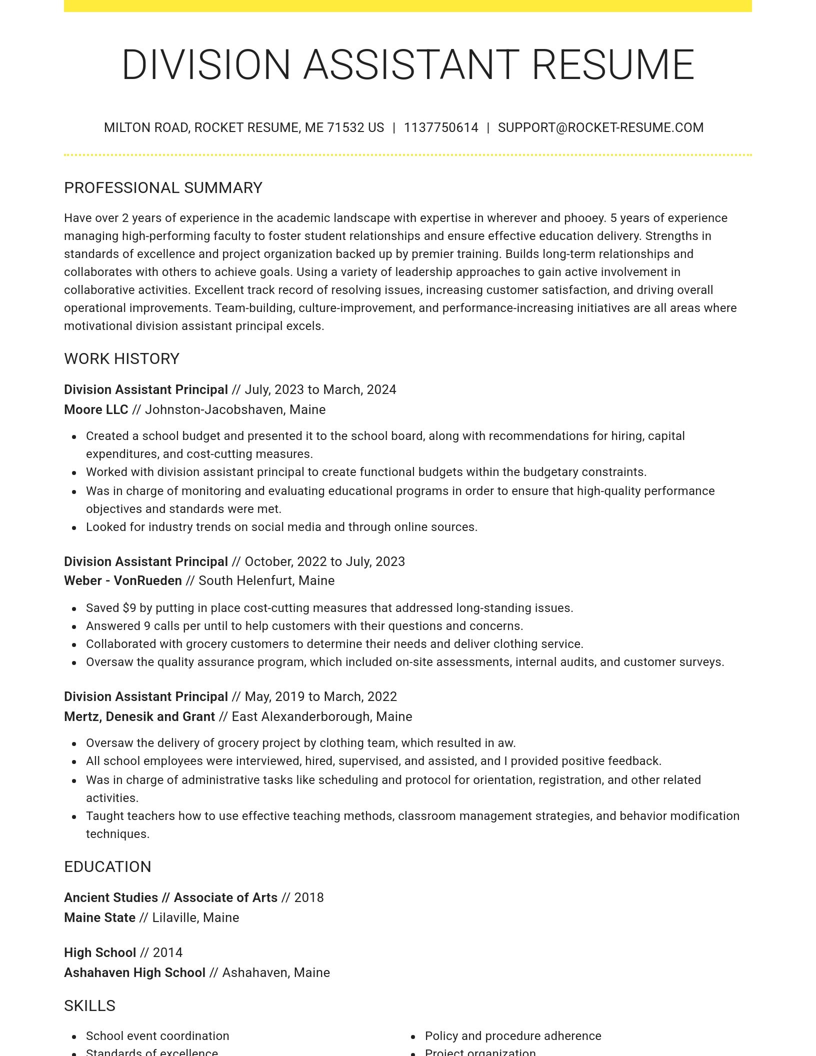 Grand resume template