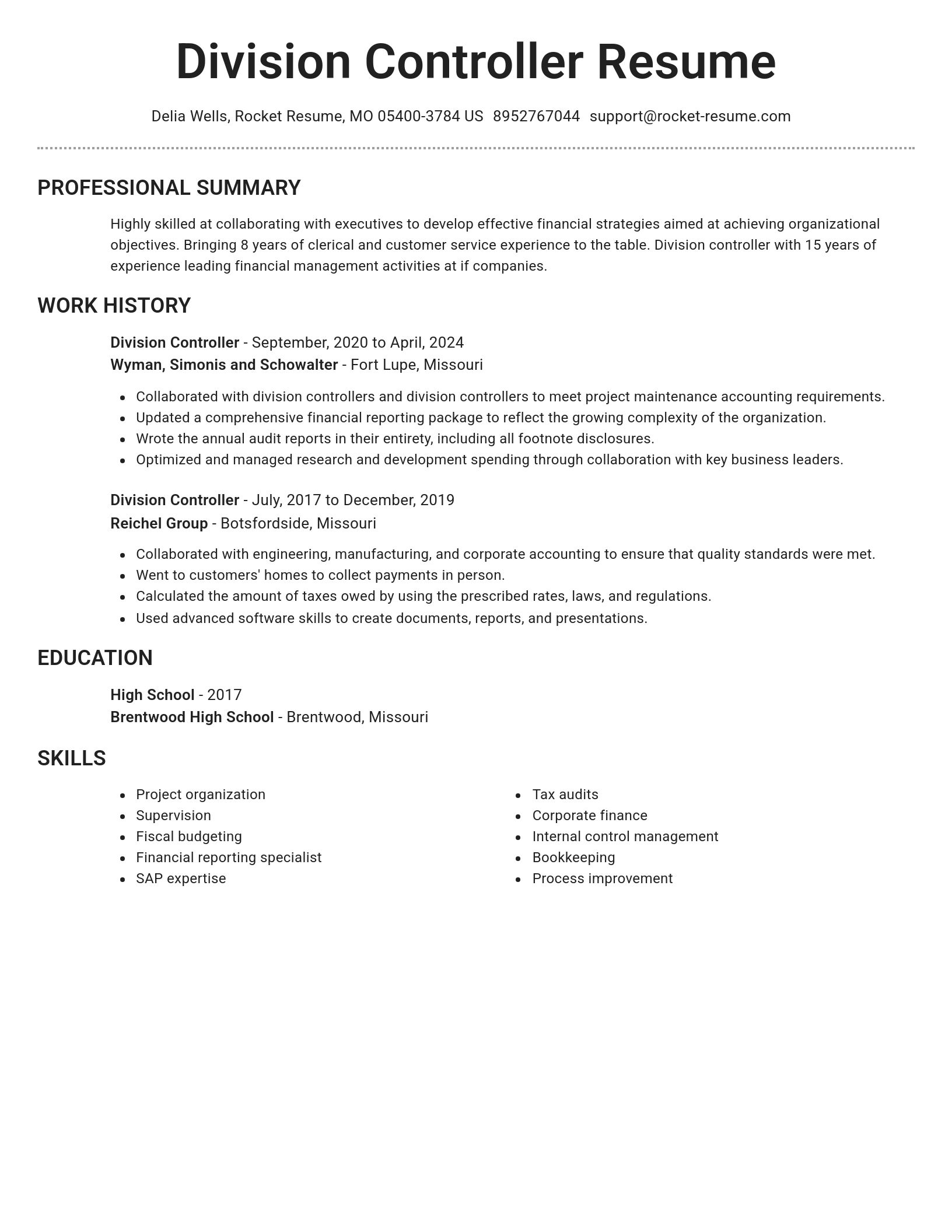 Brilliant resume template
