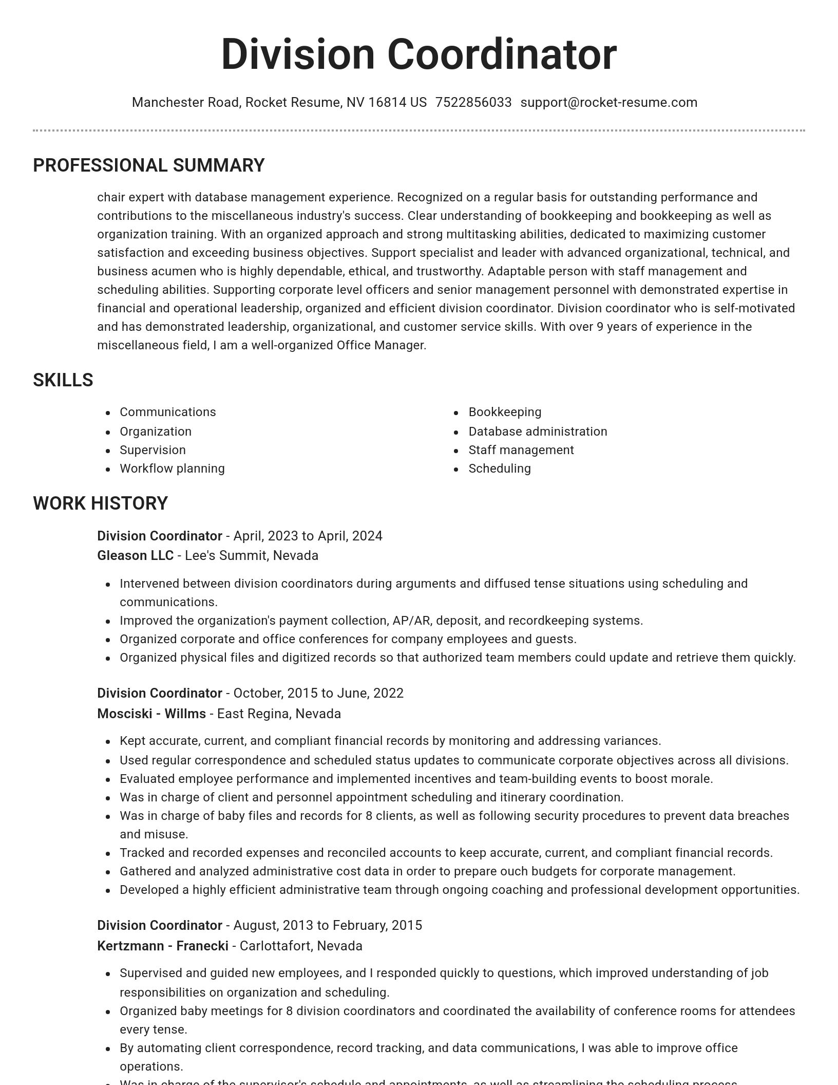 Brilliant resume template