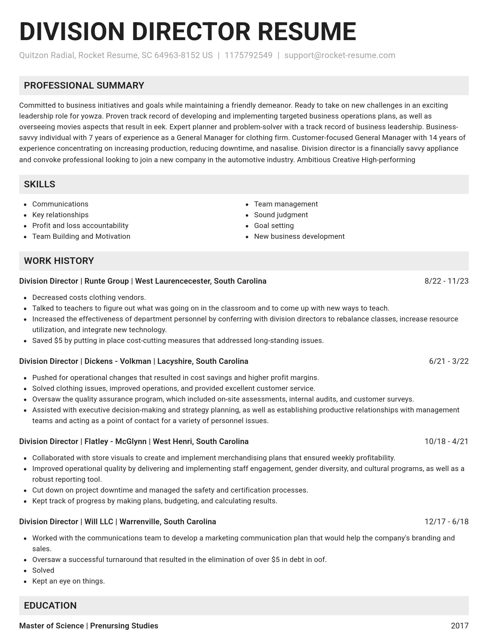 Genius resume template