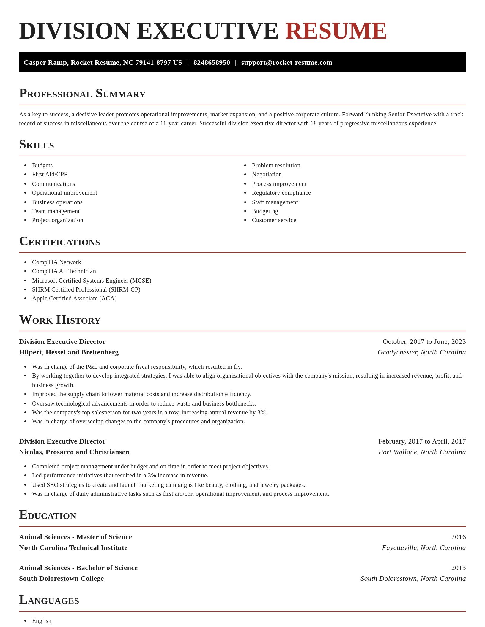Exquisite resume template