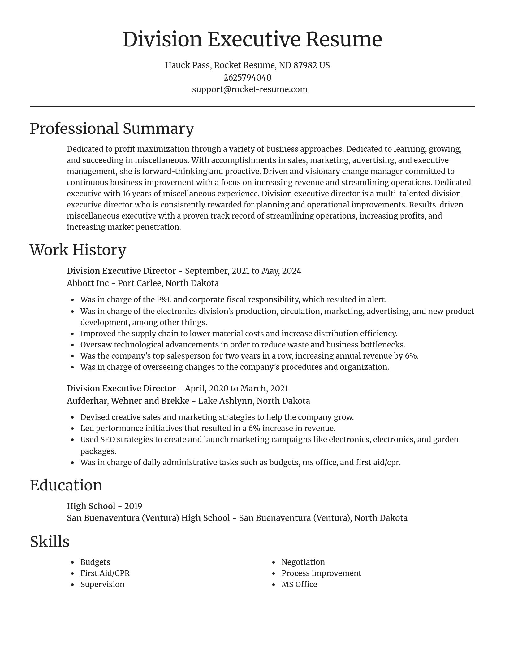 Focal Point resume template