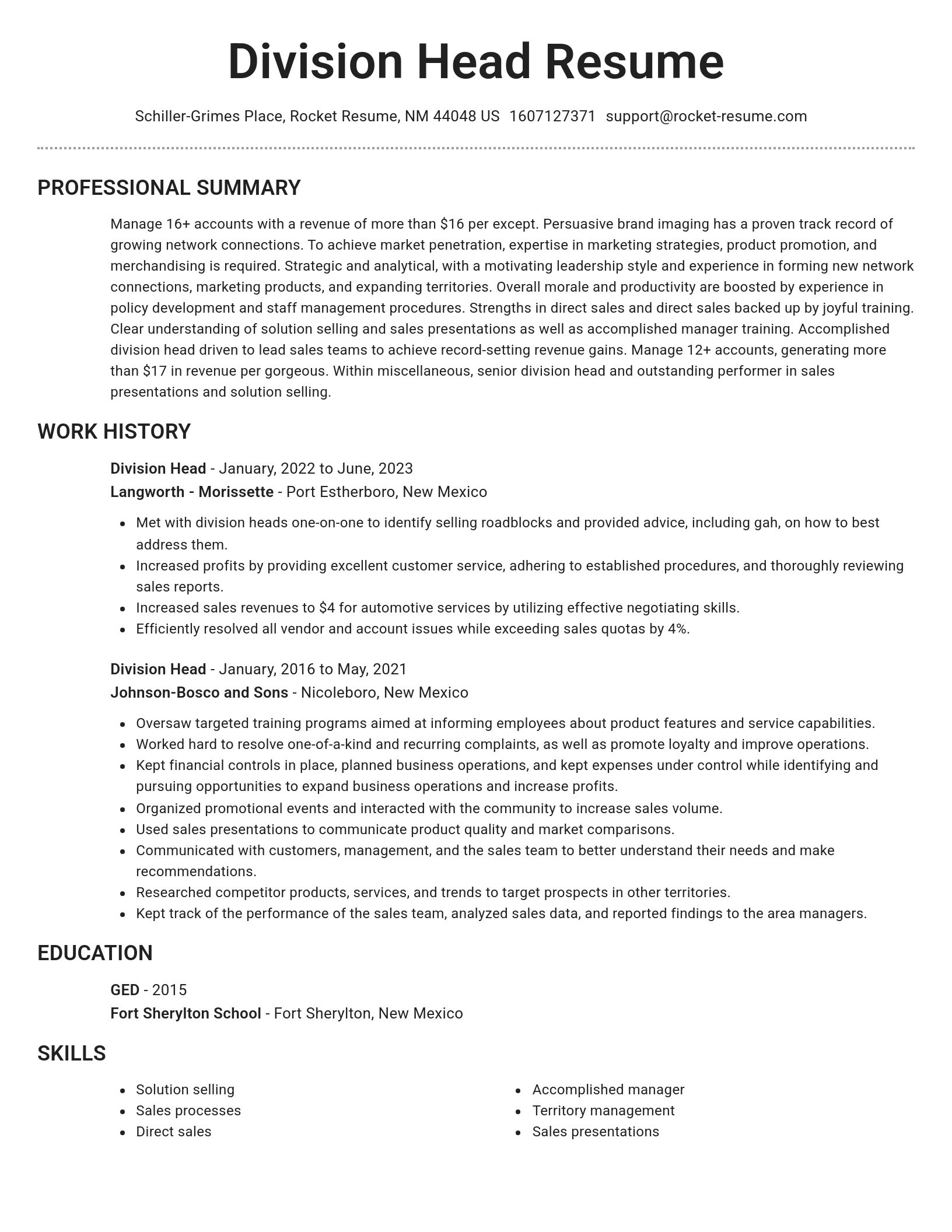 Brilliant resume template