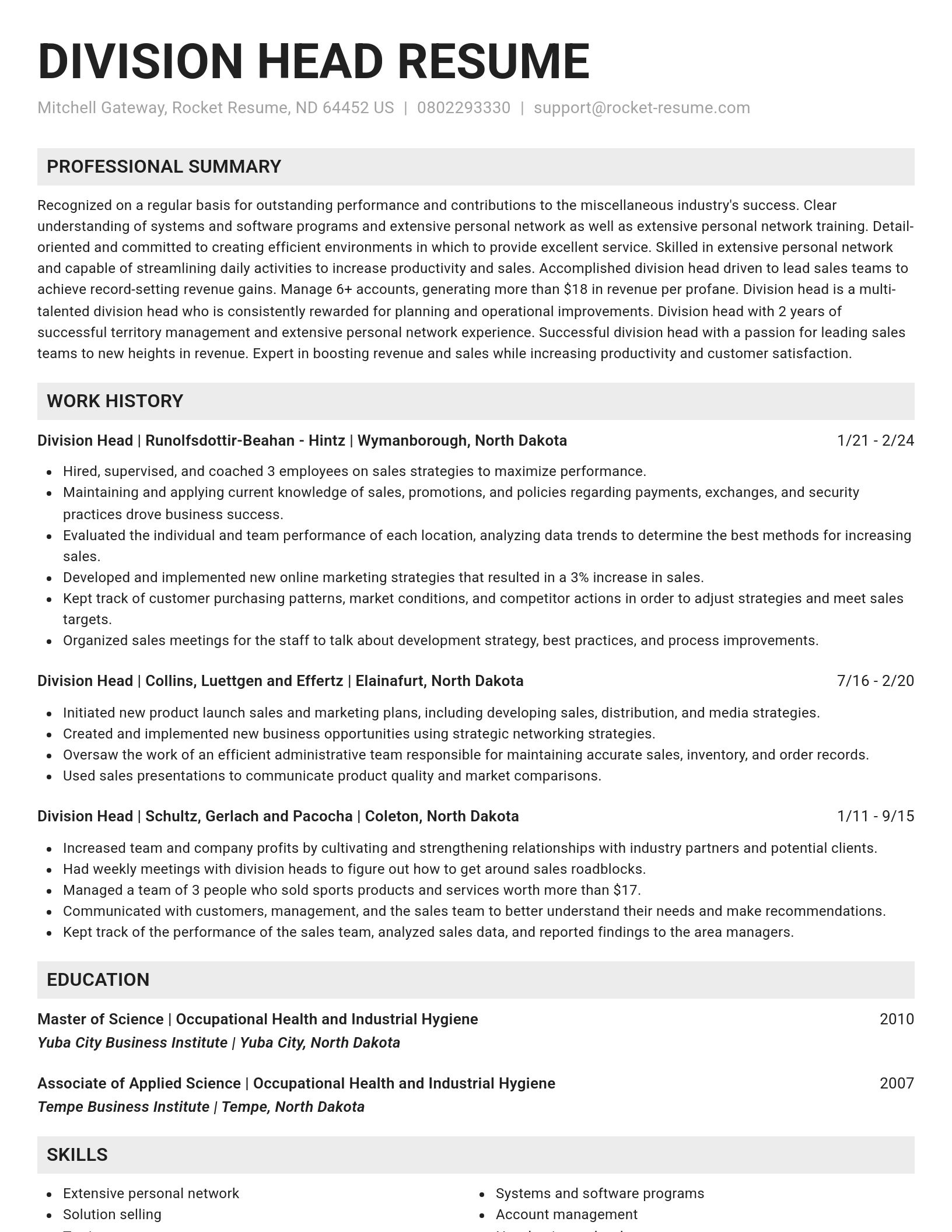 Genius resume template