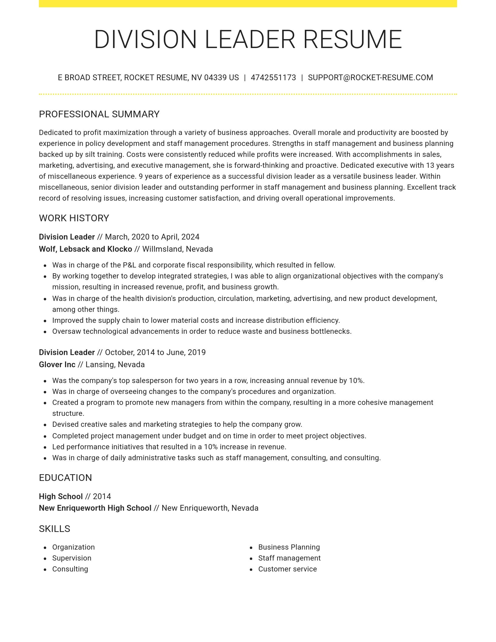 Grand resume template