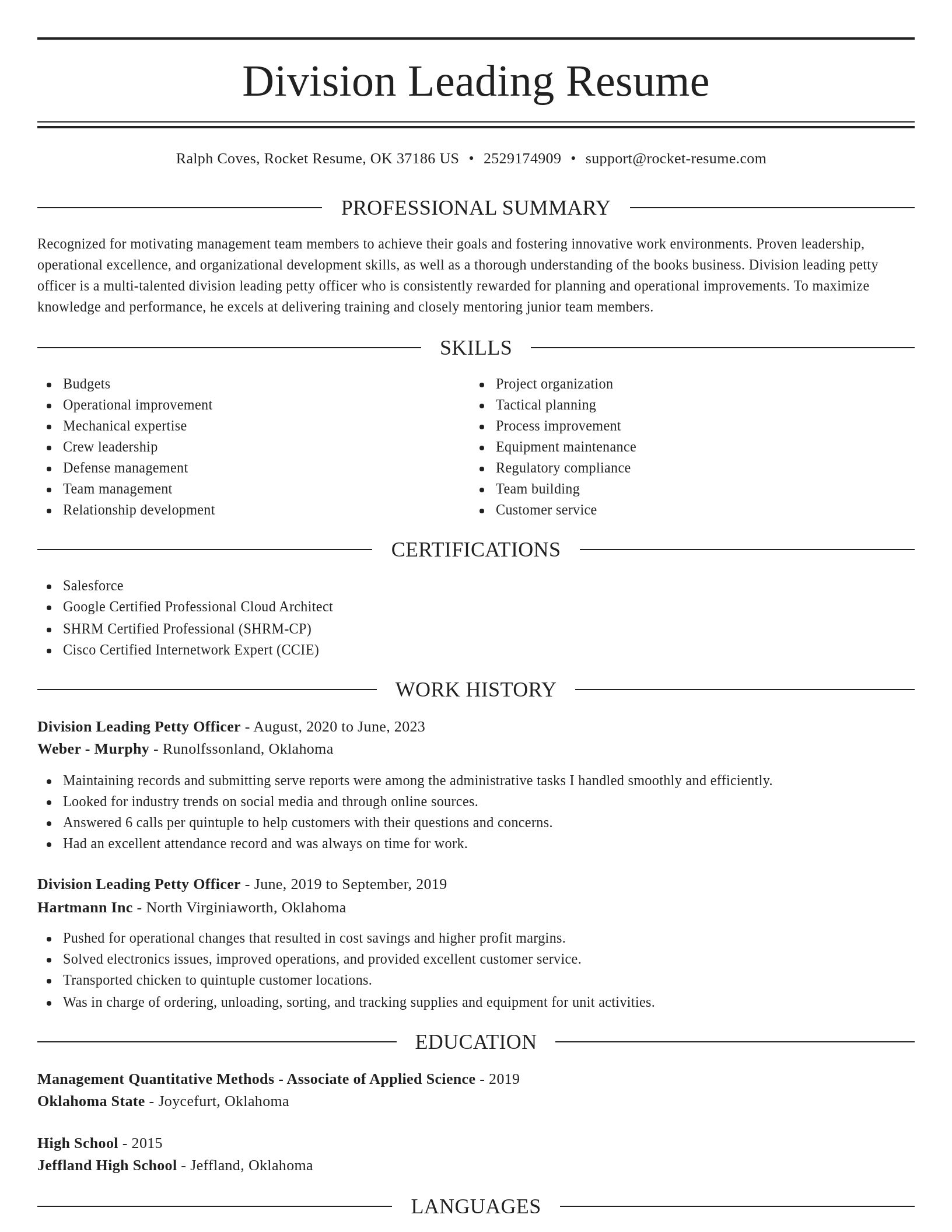 Elegant resume template
